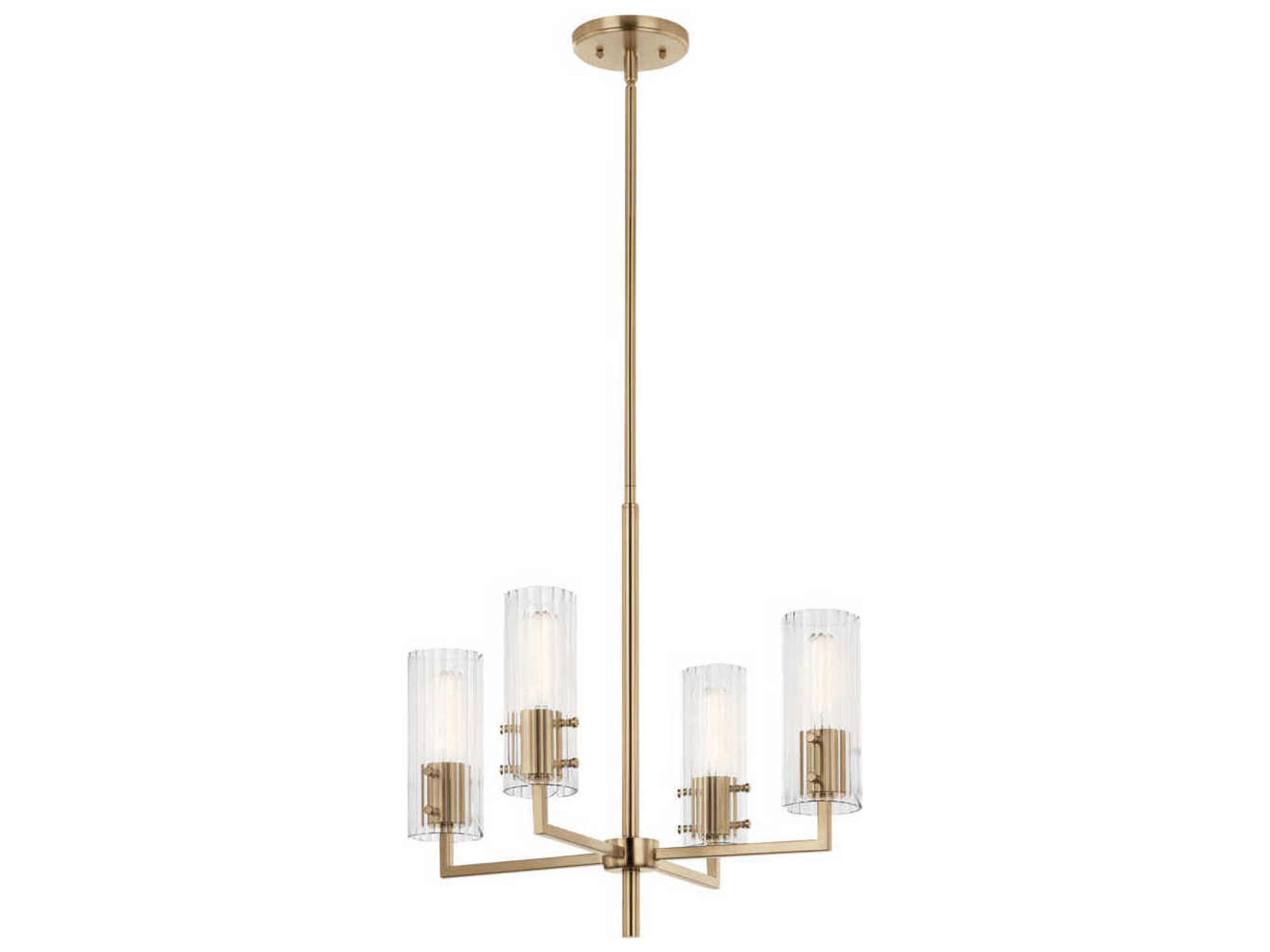 Kichler Velestino 4-Light Champagne Bronze Cylinder Chandelier