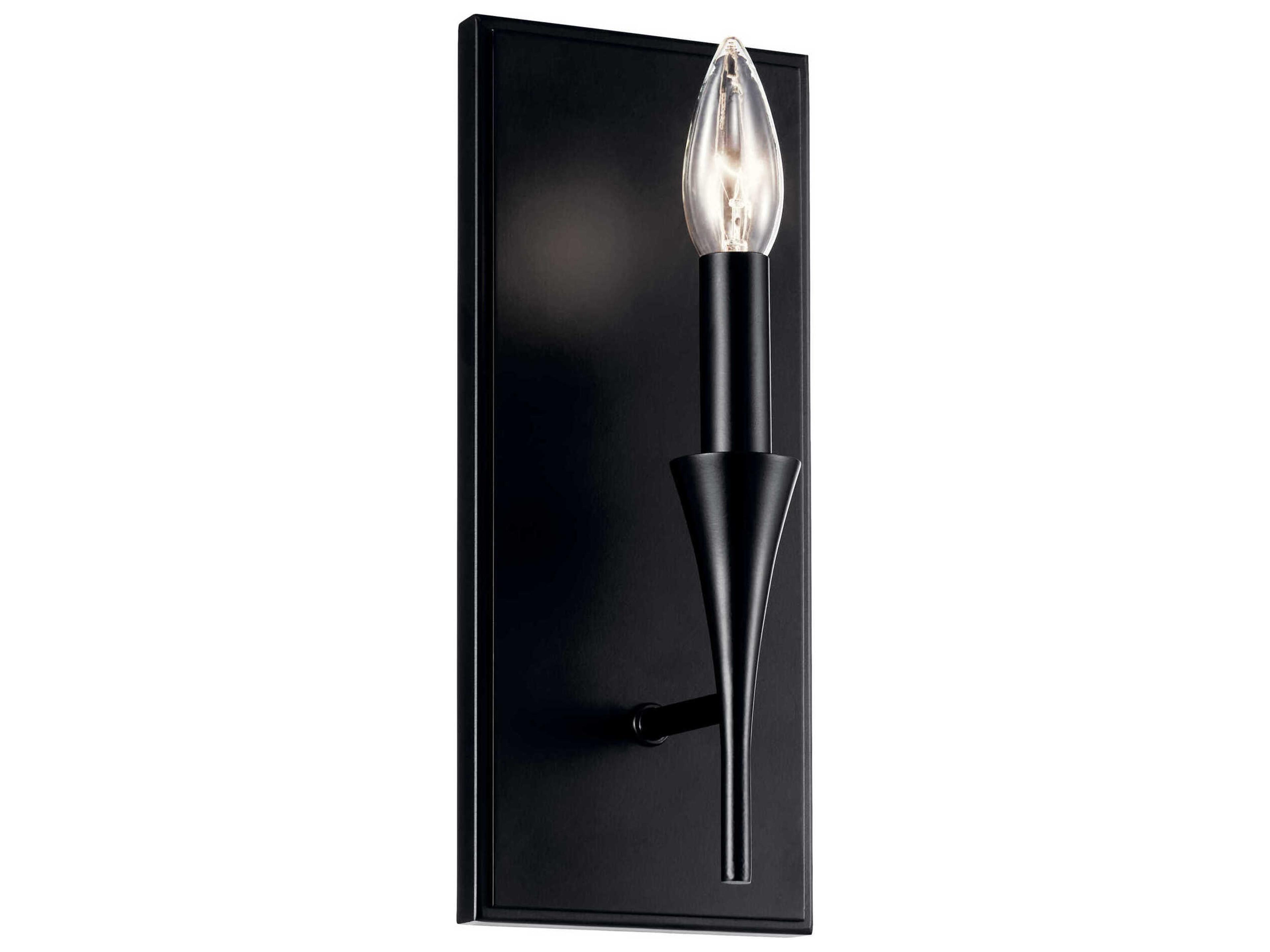 Kichler Alvaro 1-Light Black Wall Sconce