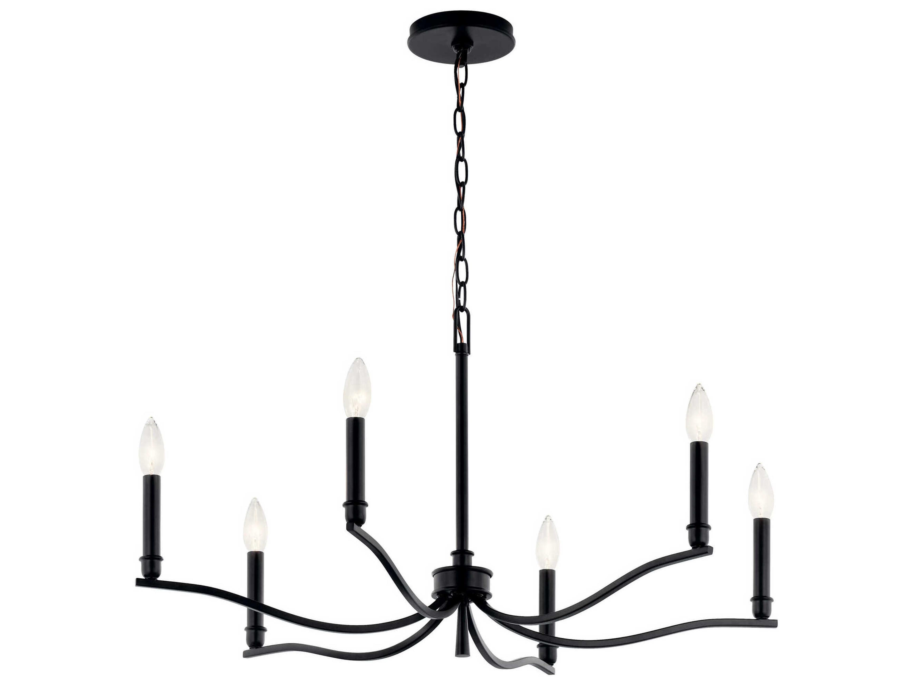 Kichler Malene 6-Light Black Chandelier