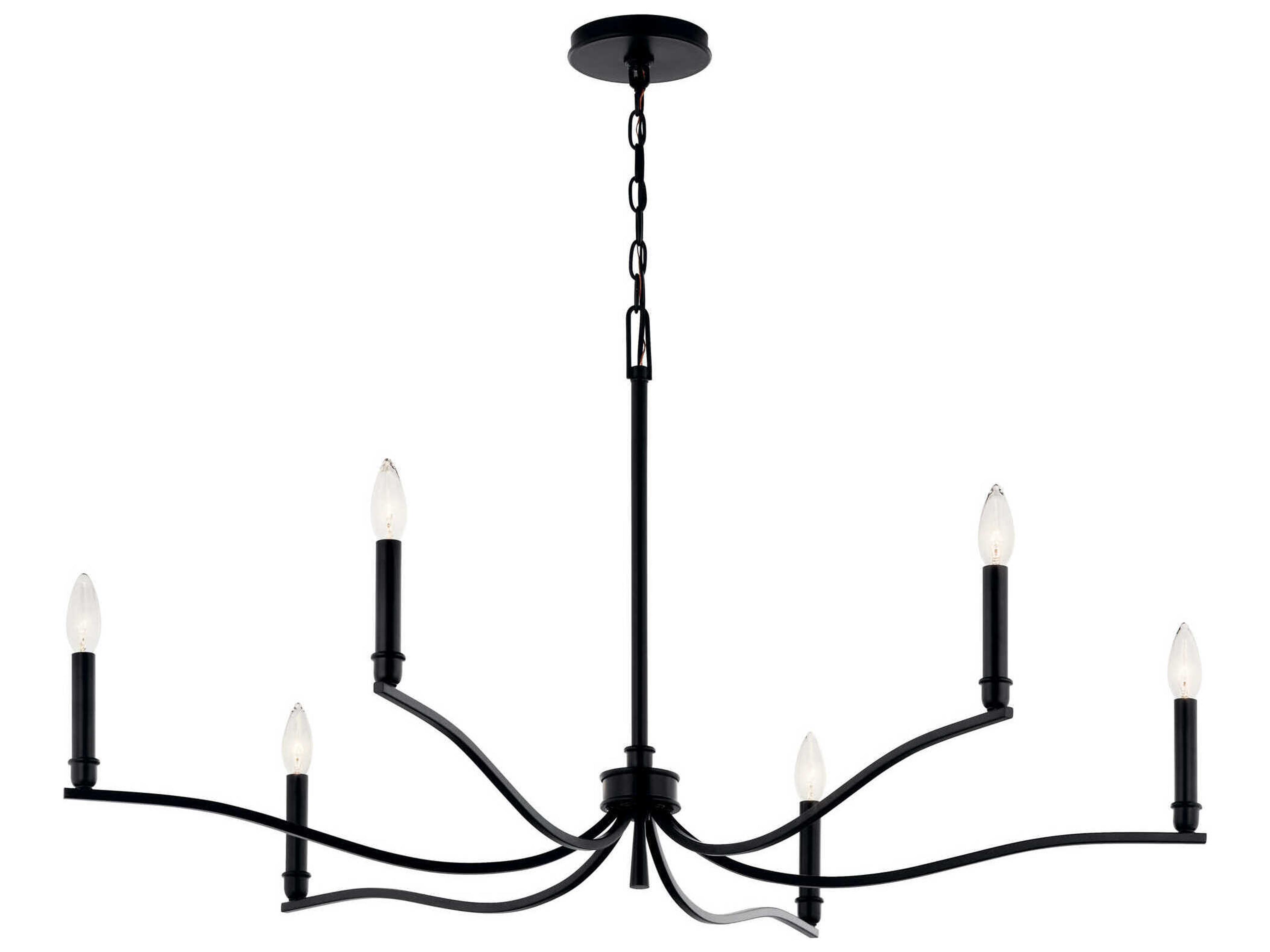 Kichler Malene 6-Light Black Chandelier