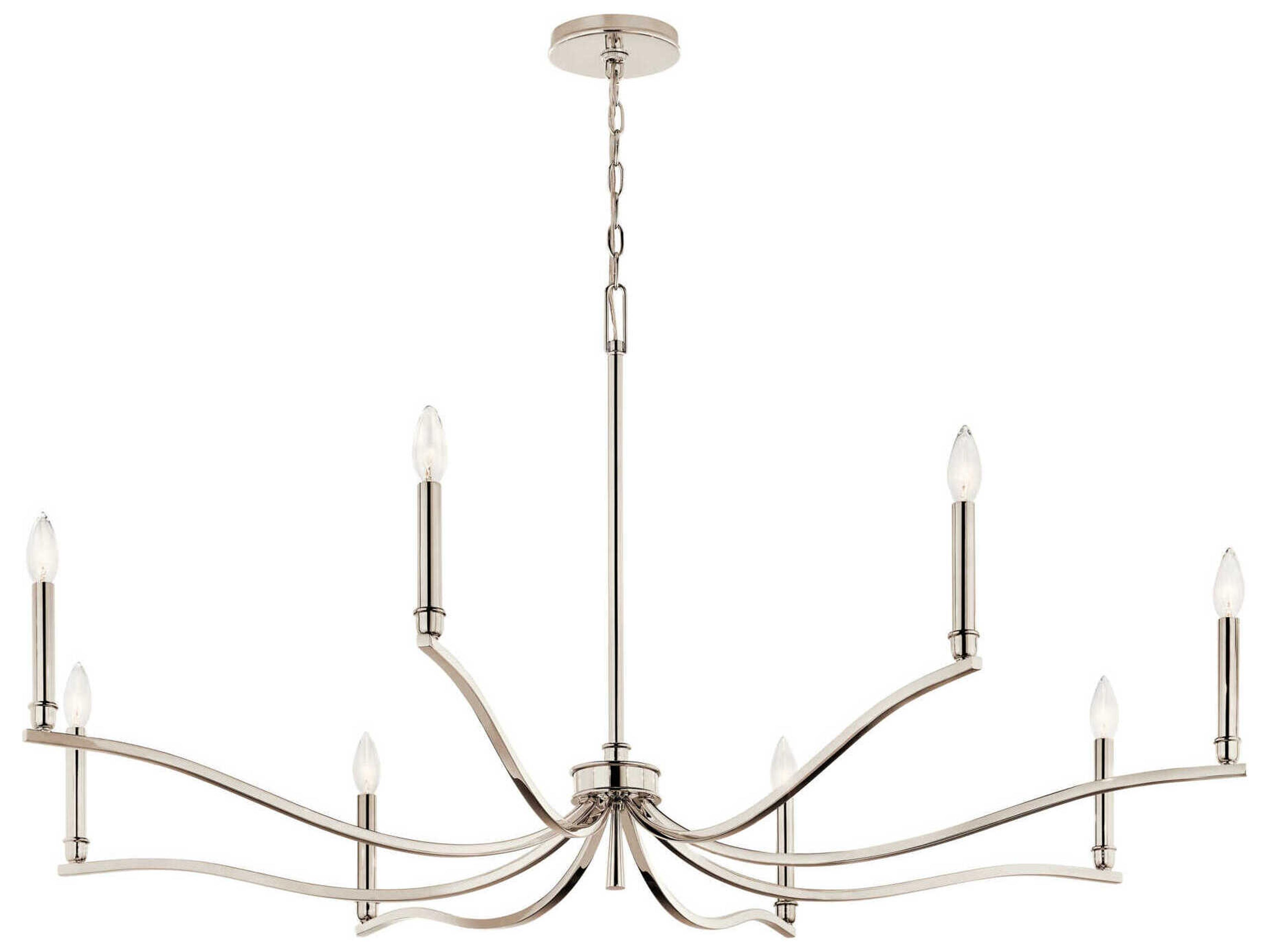 Kichler Malene 8-Light Polished Nickel Chandelier