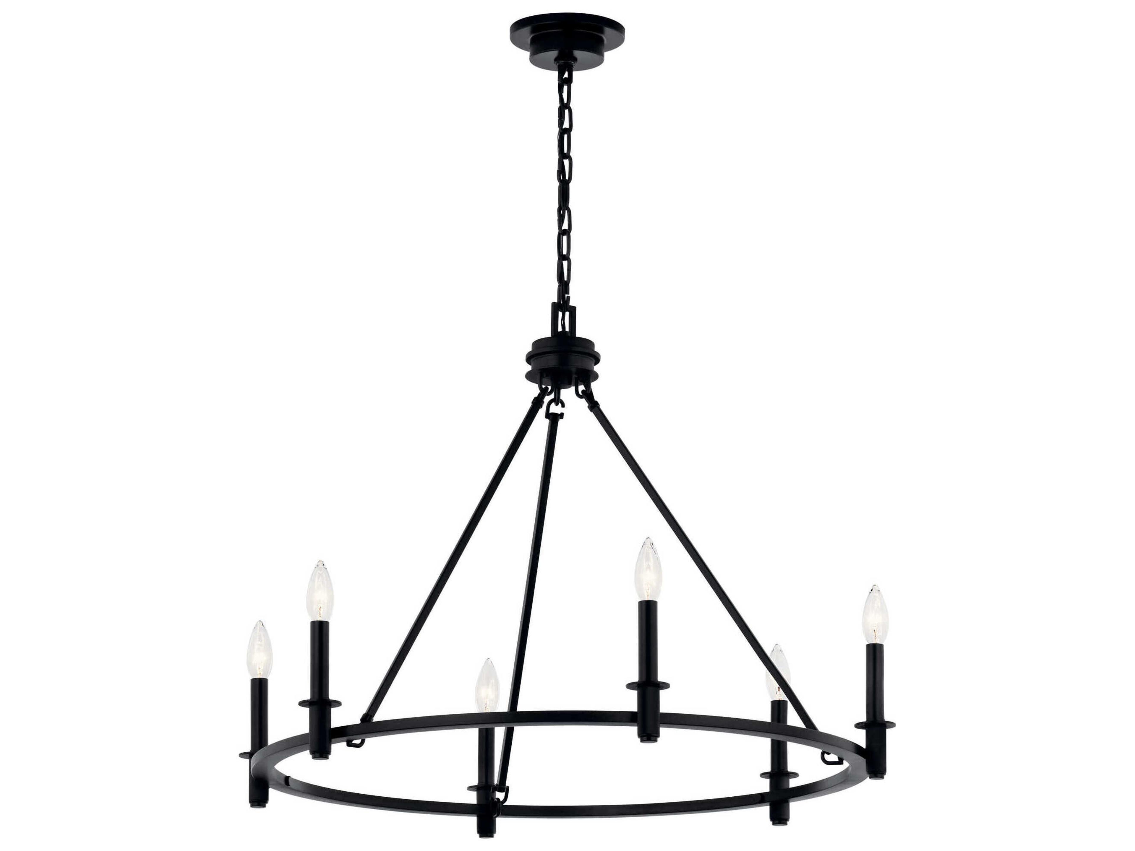 Kichler Carrick 6-Light Black Chandelier