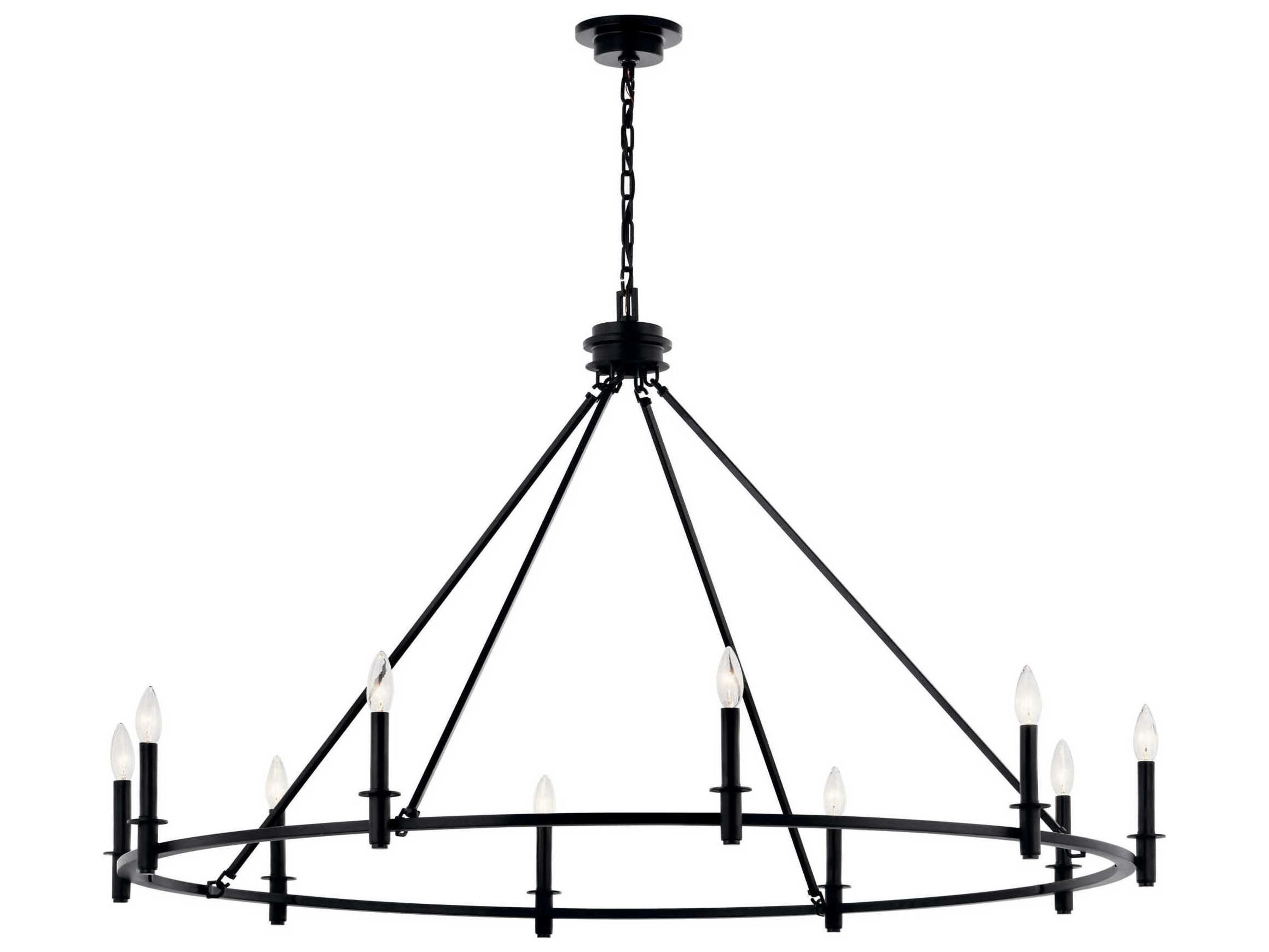 Kichler Carrick 10-Light Black Chandelier