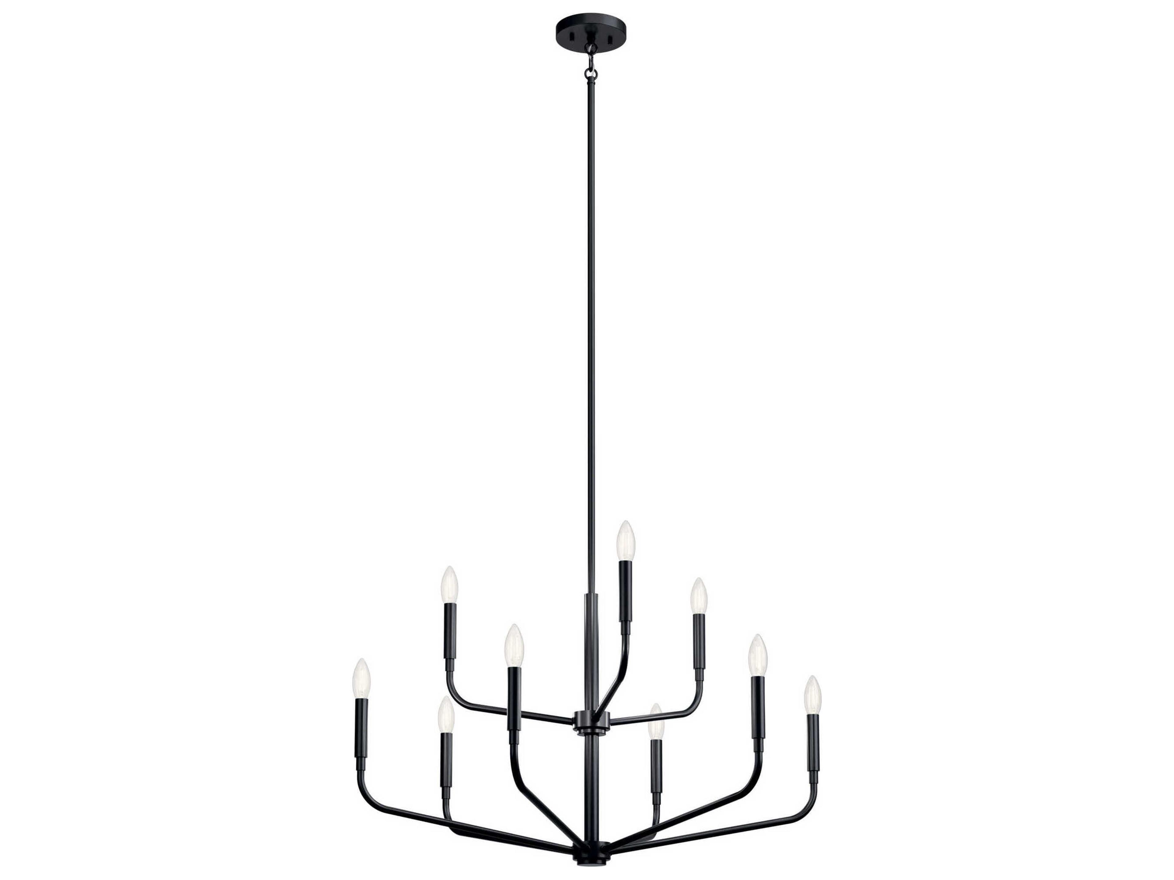 Kichler Madden 9-Light Black Chandelier