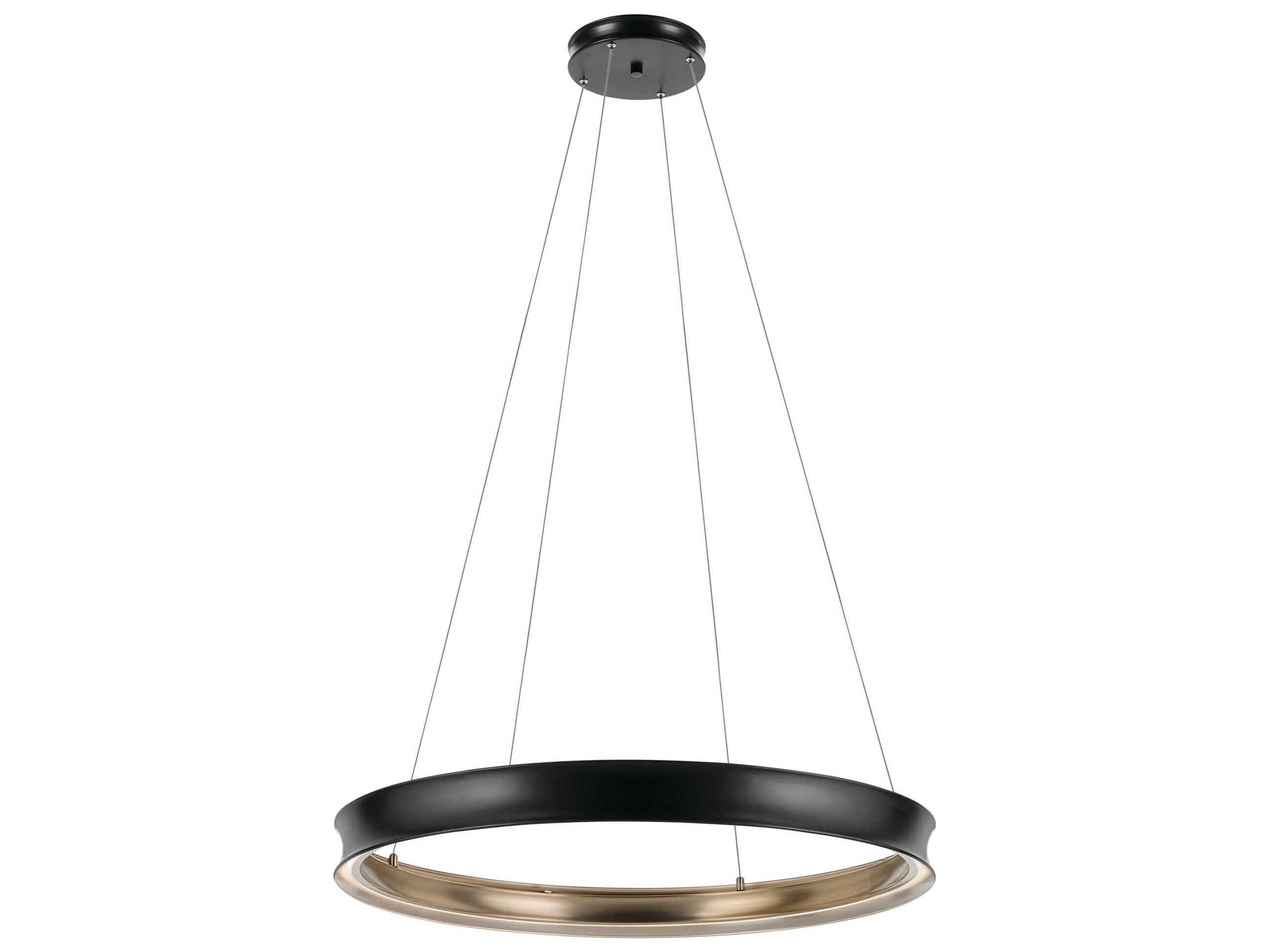Kichler Larousse 1-Light Black Round Pendant