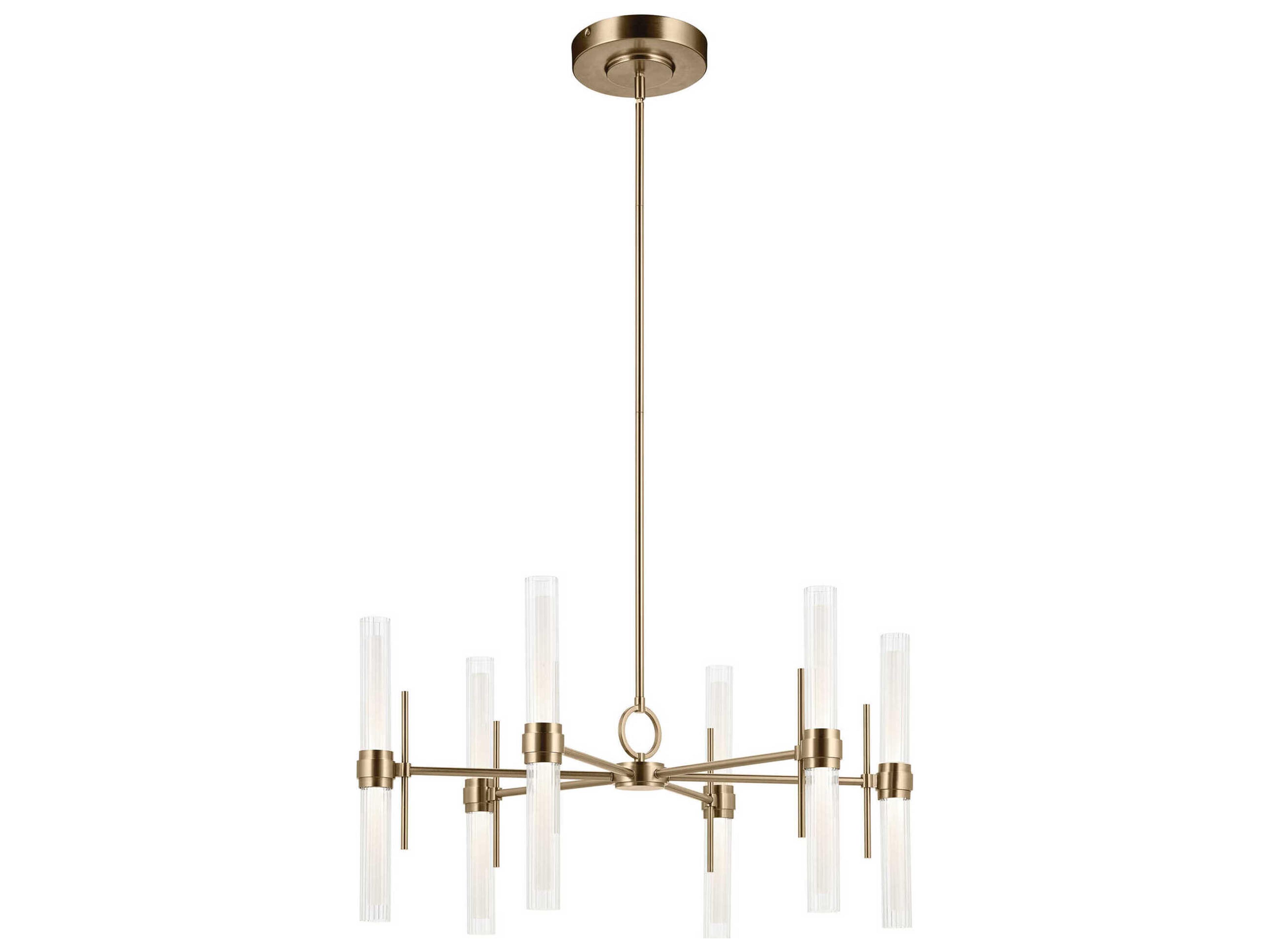 Kichler Riven 12-Light Champagne Bronze Cylinder Chandelier