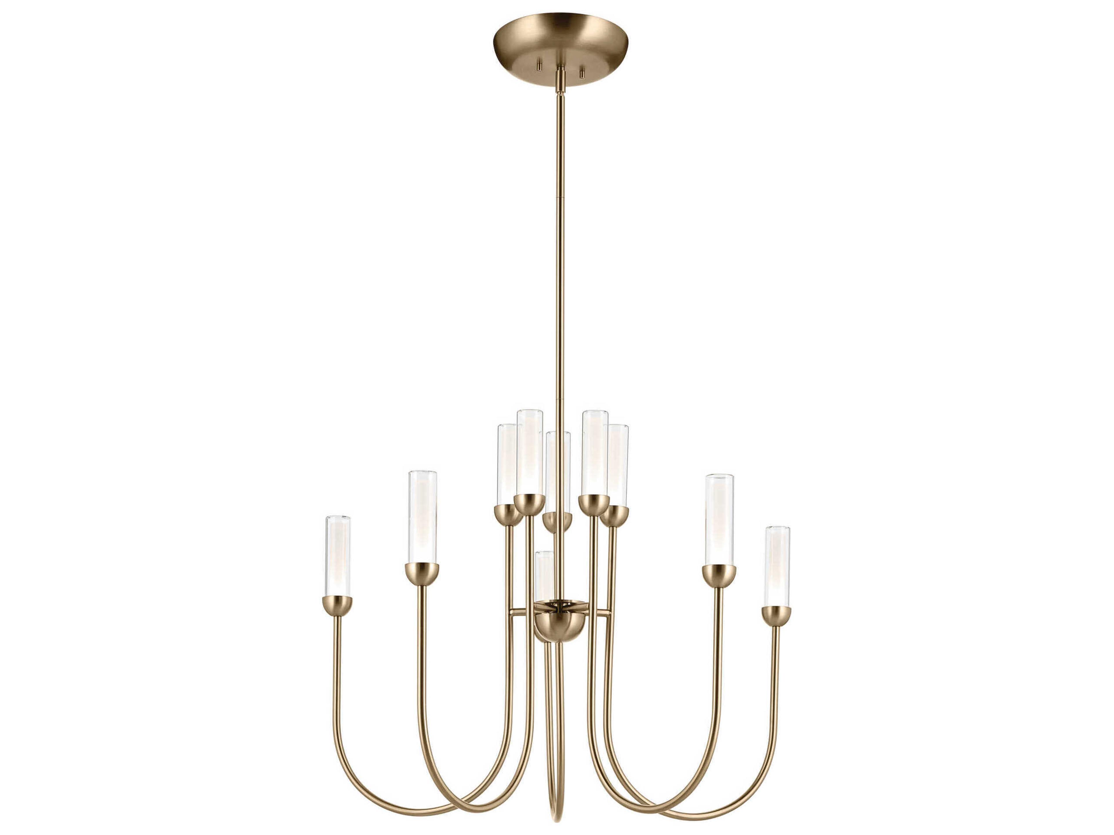 Kichler Moraine 10-Light Champagne Bronze Cylinder Chandelier