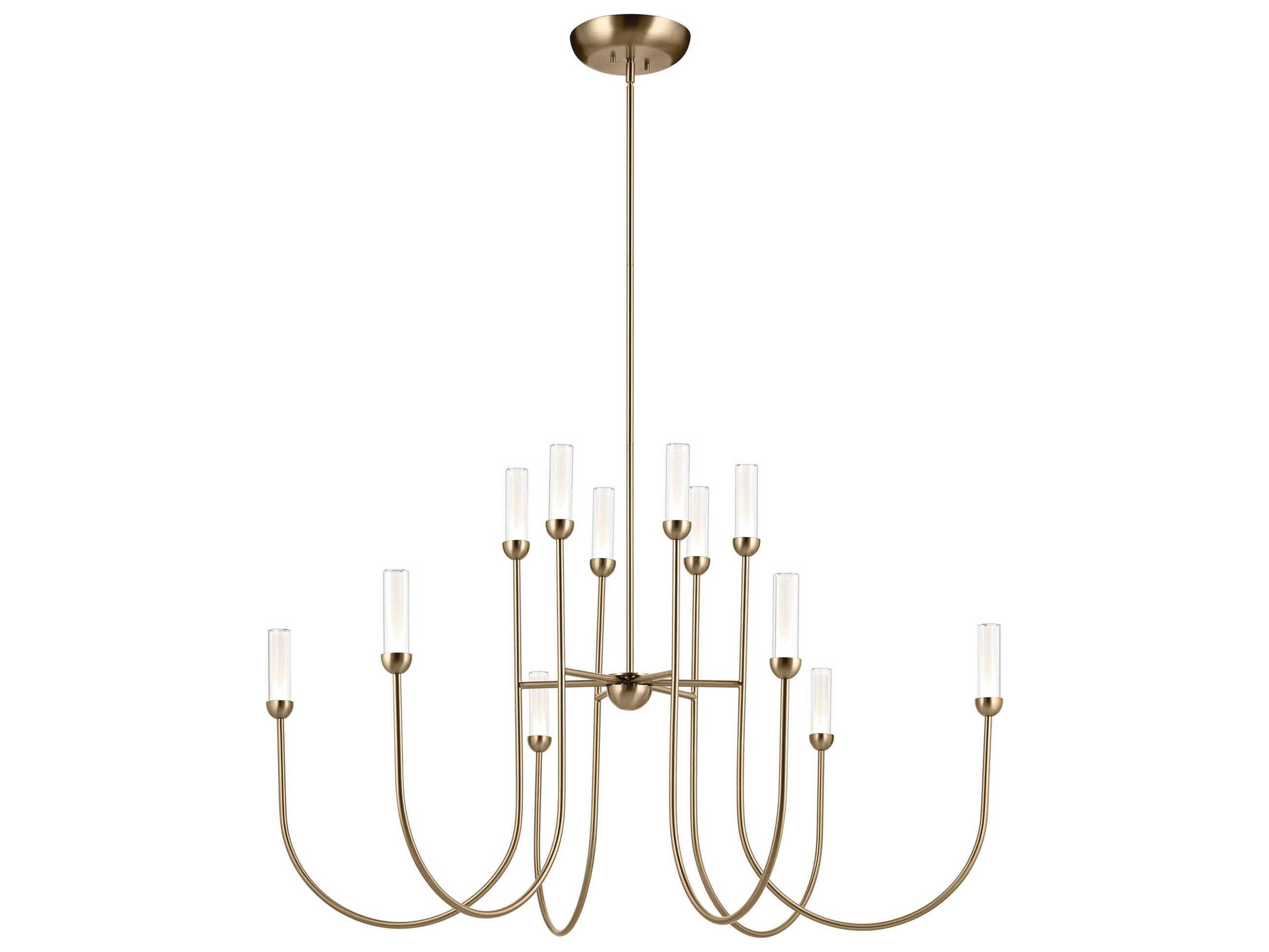 Kichler Moraine 12-Light Champagne Bronze Cylinder Chandelier