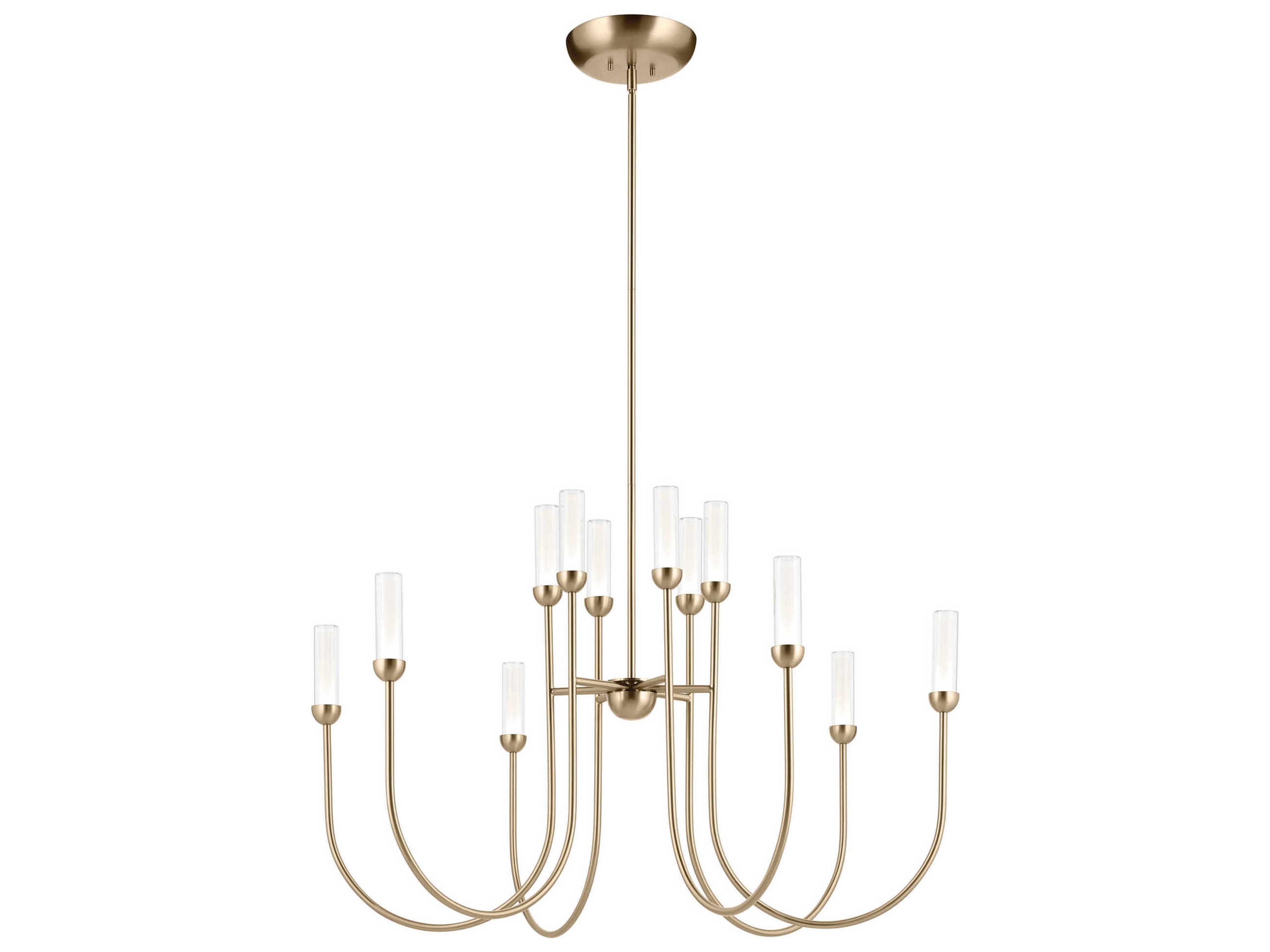 Kichler Moraine 12-Light Champagne Bronze Cylinder Chandelier