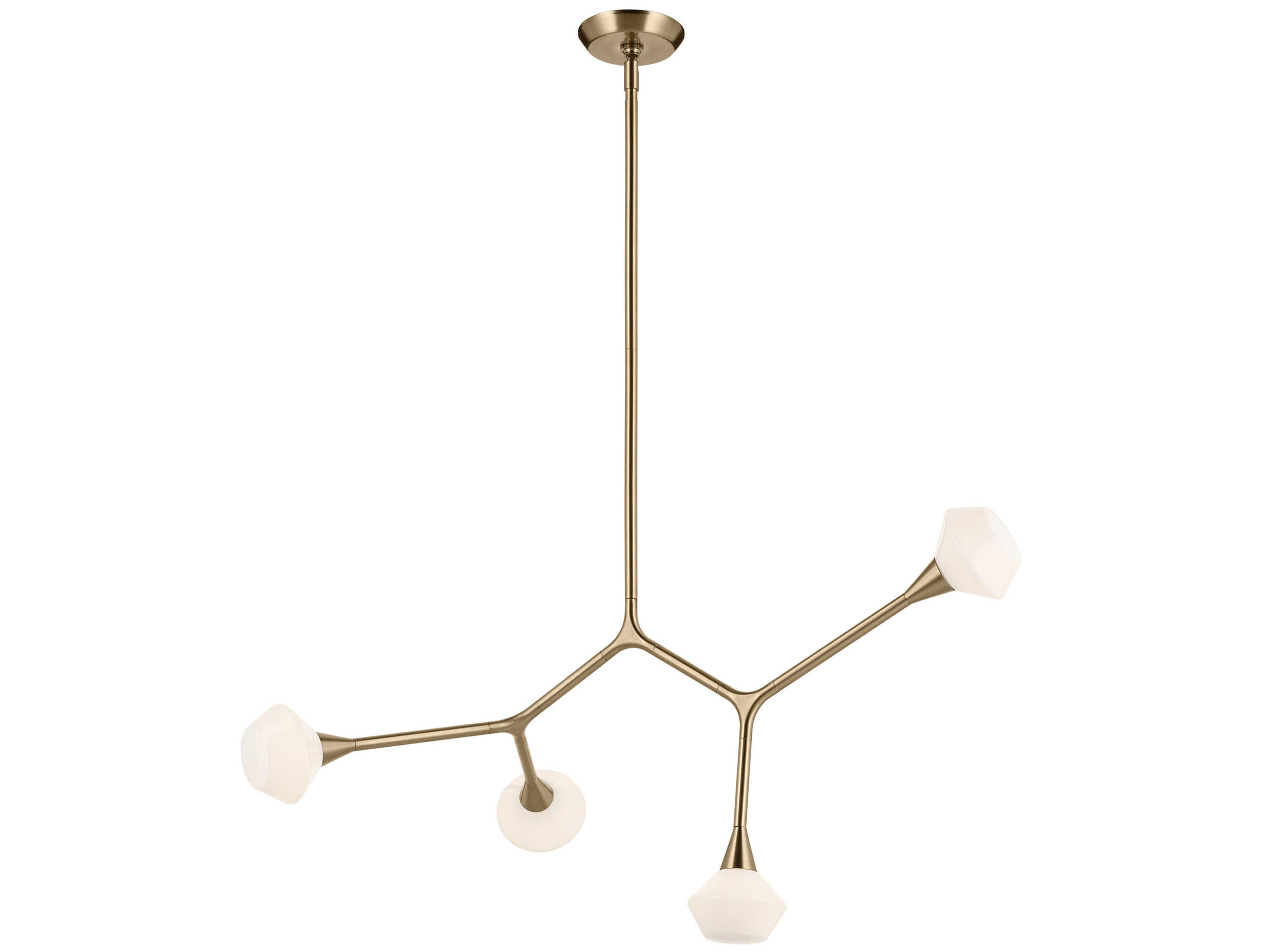 Kichler Cassius 4-Light Champagne Bronze Geometric Island Pendant