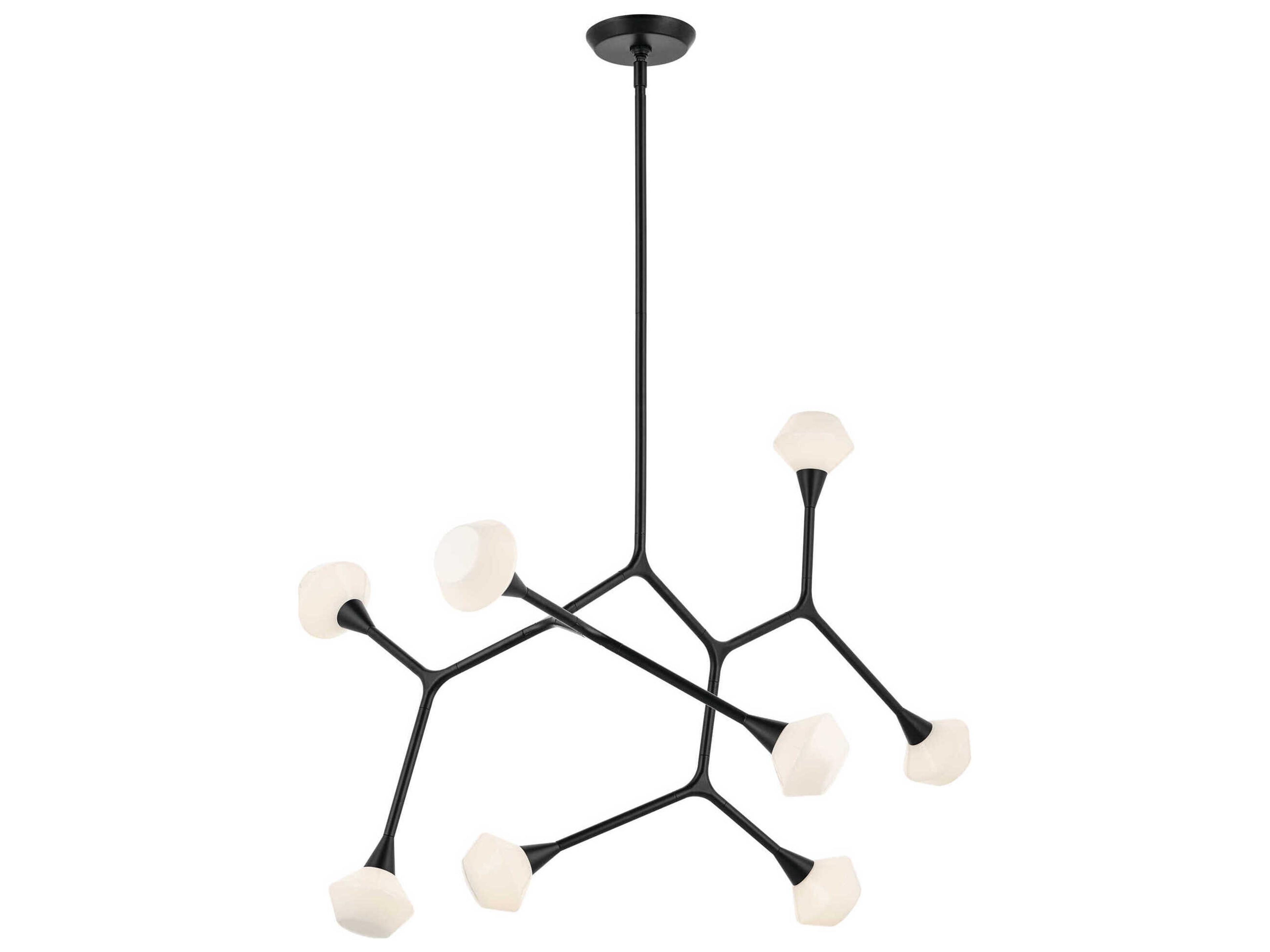 Kichler Cassius 8-Light Black Geometric Island Pendant