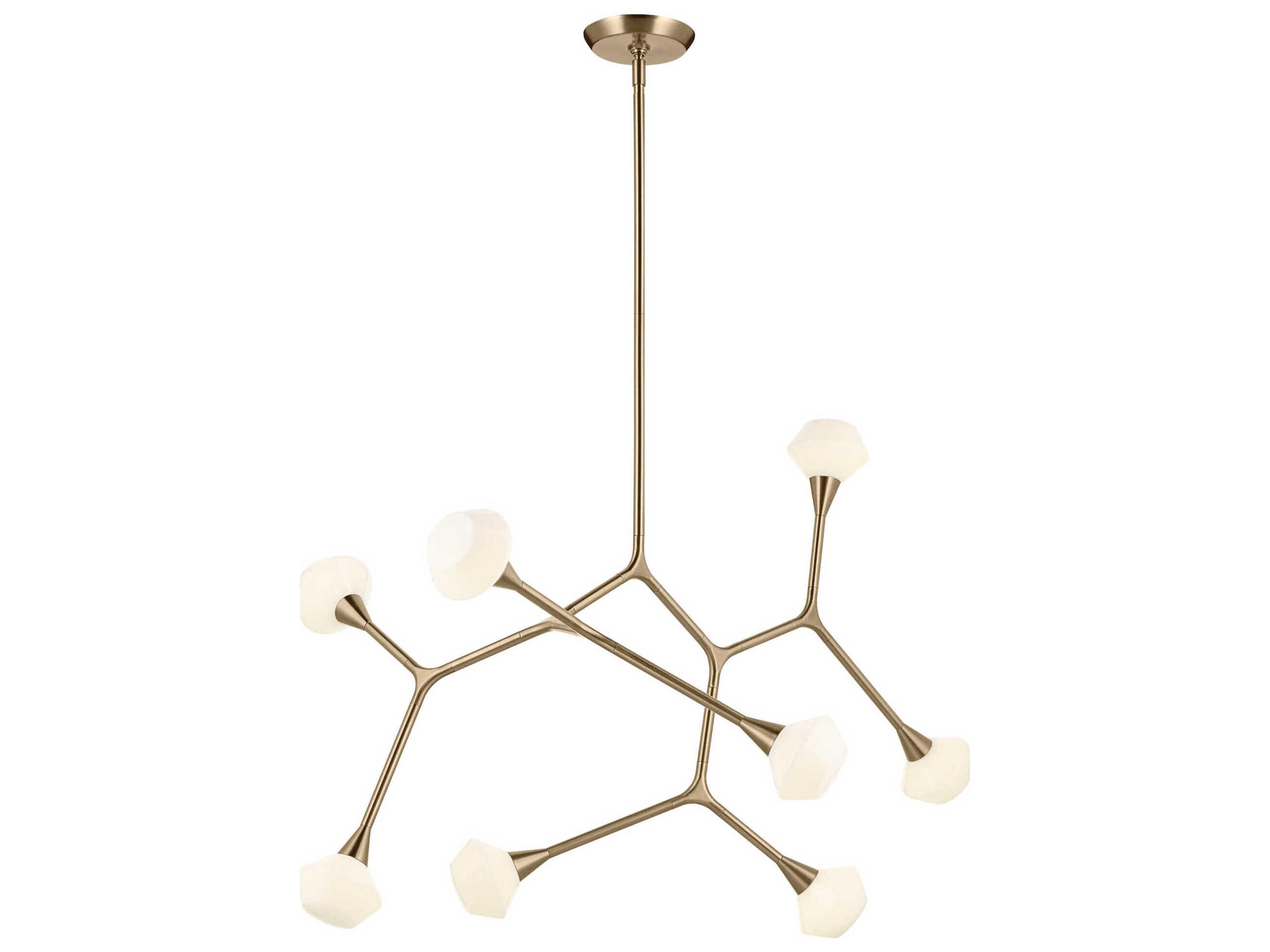 Kichler Cassius 8-Light Champagne Bronze Geometric Island Pendant