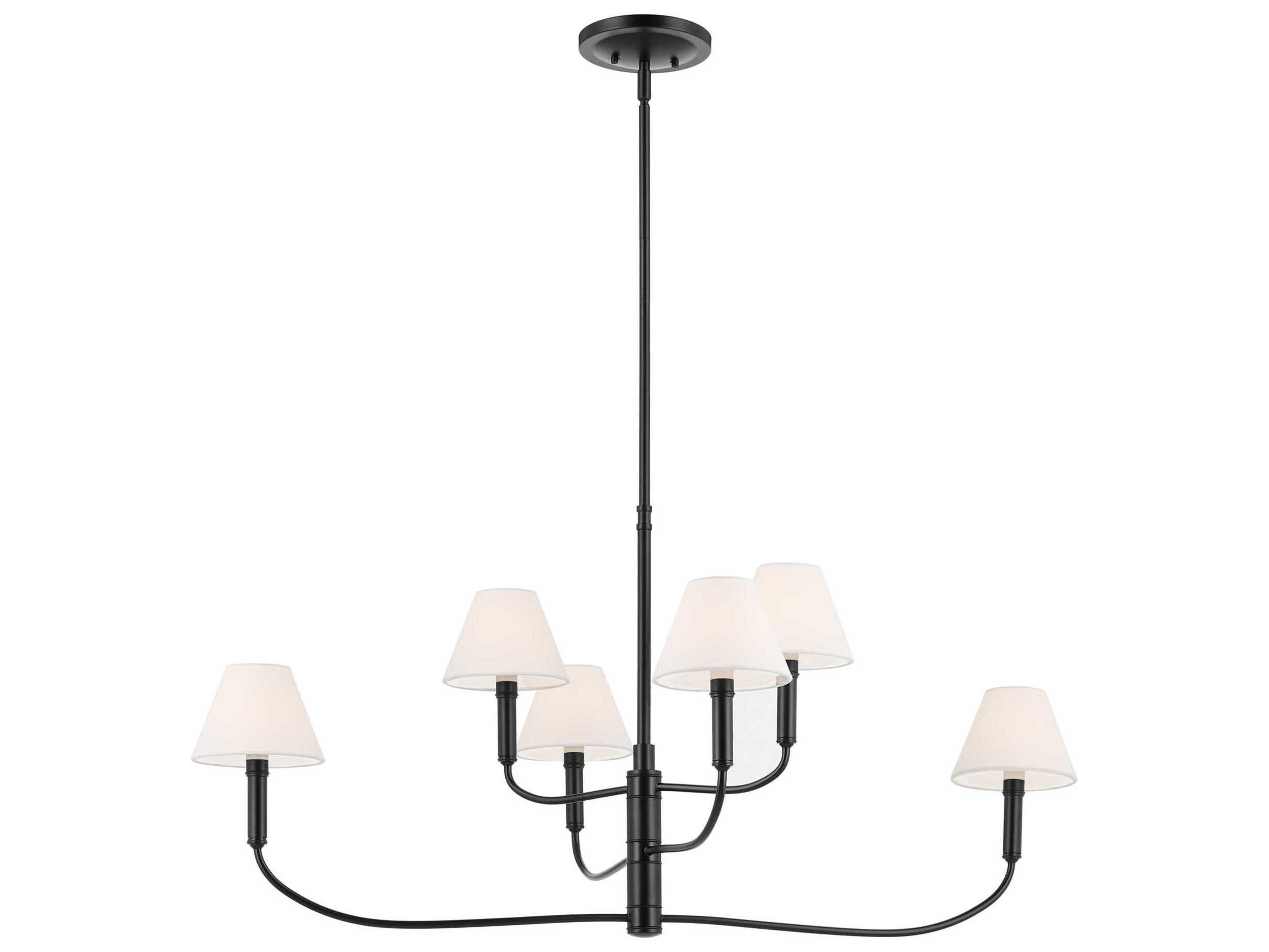 Kichler Eadie 6-Light Black Tiered Island Pendant