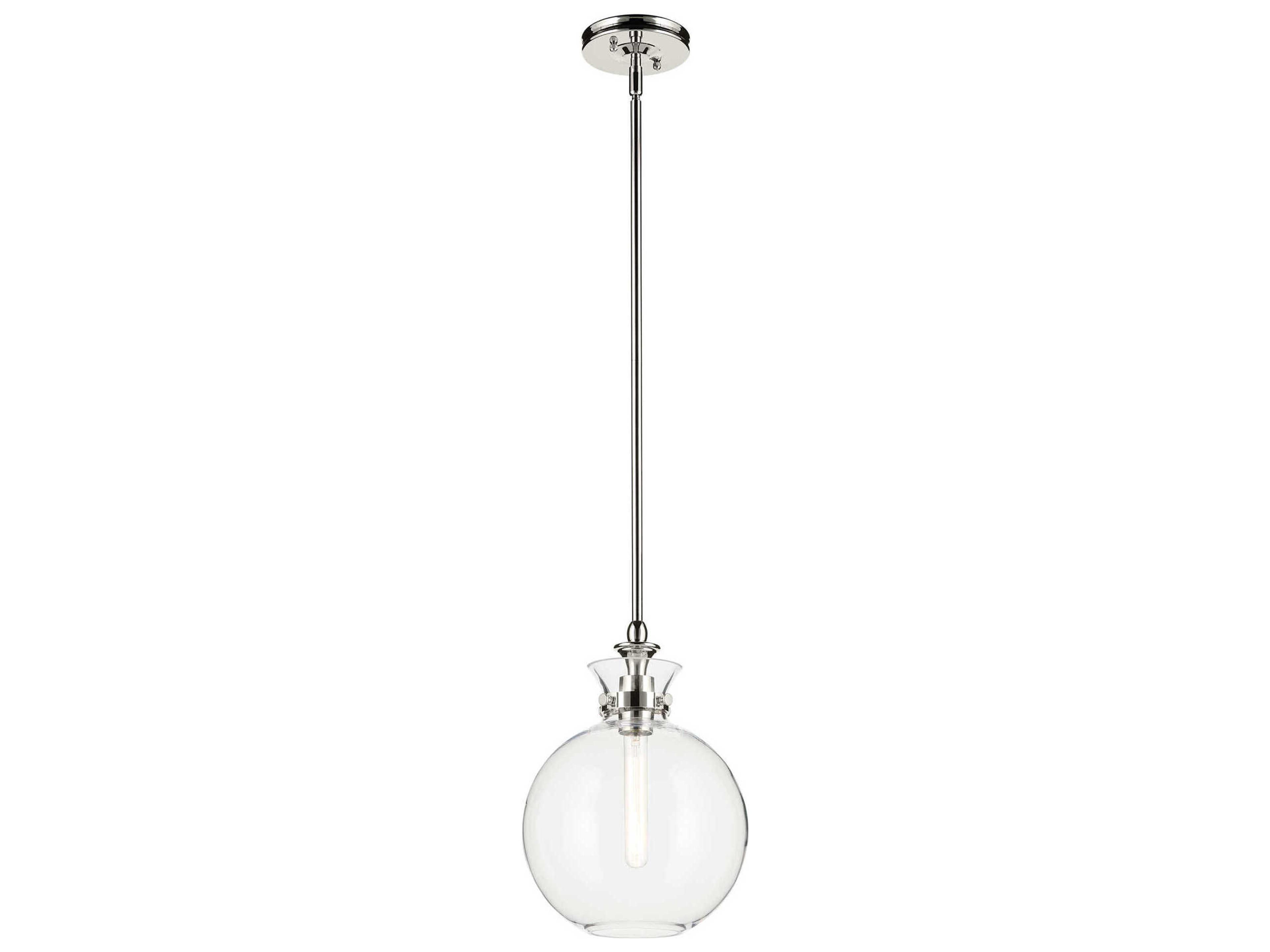 Kichler Laria 1-Light Polished Nickel Globe Mini Pendant