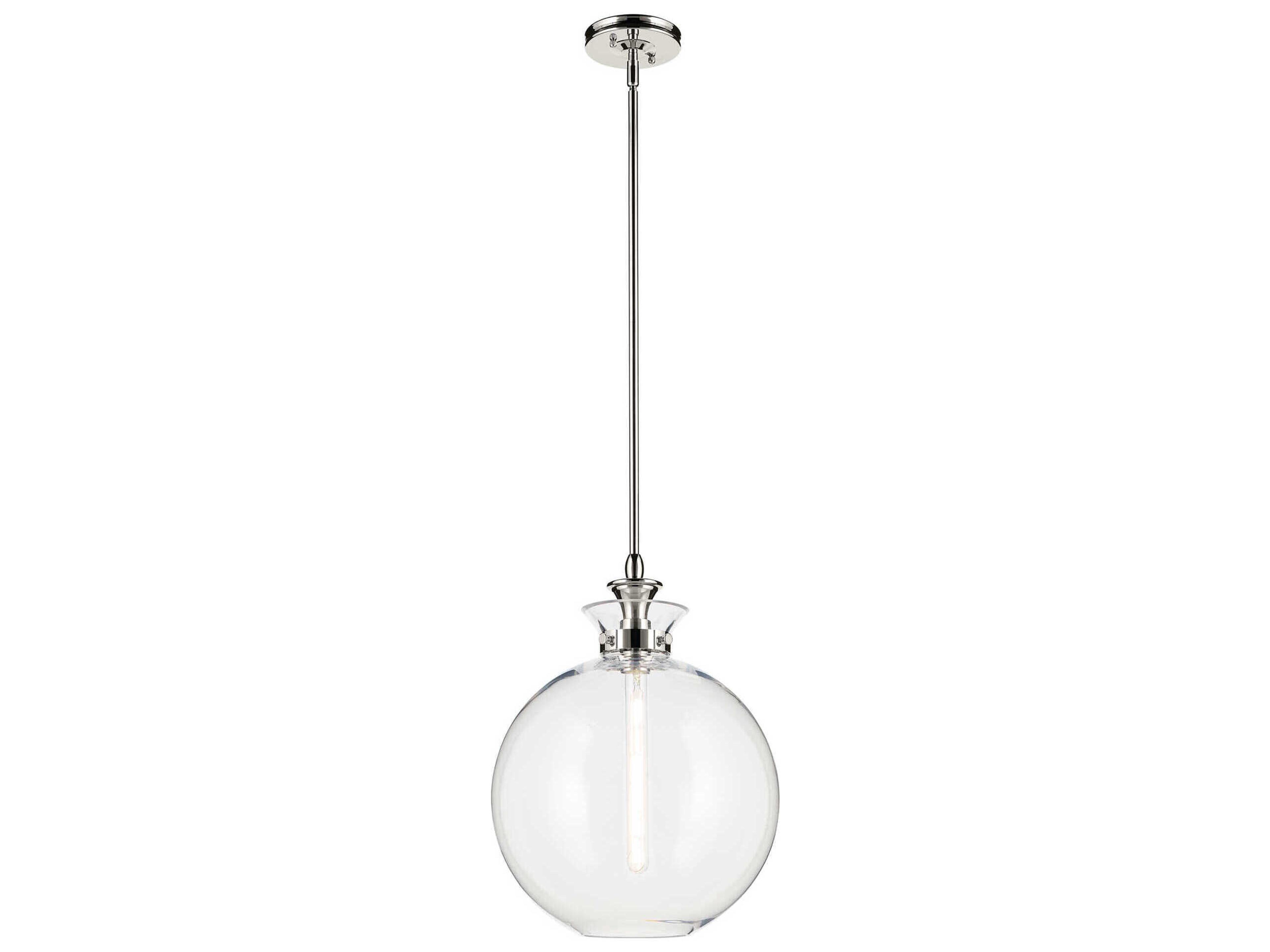 Kichler Laria 1-Light Polished Nickel Globe Pendant