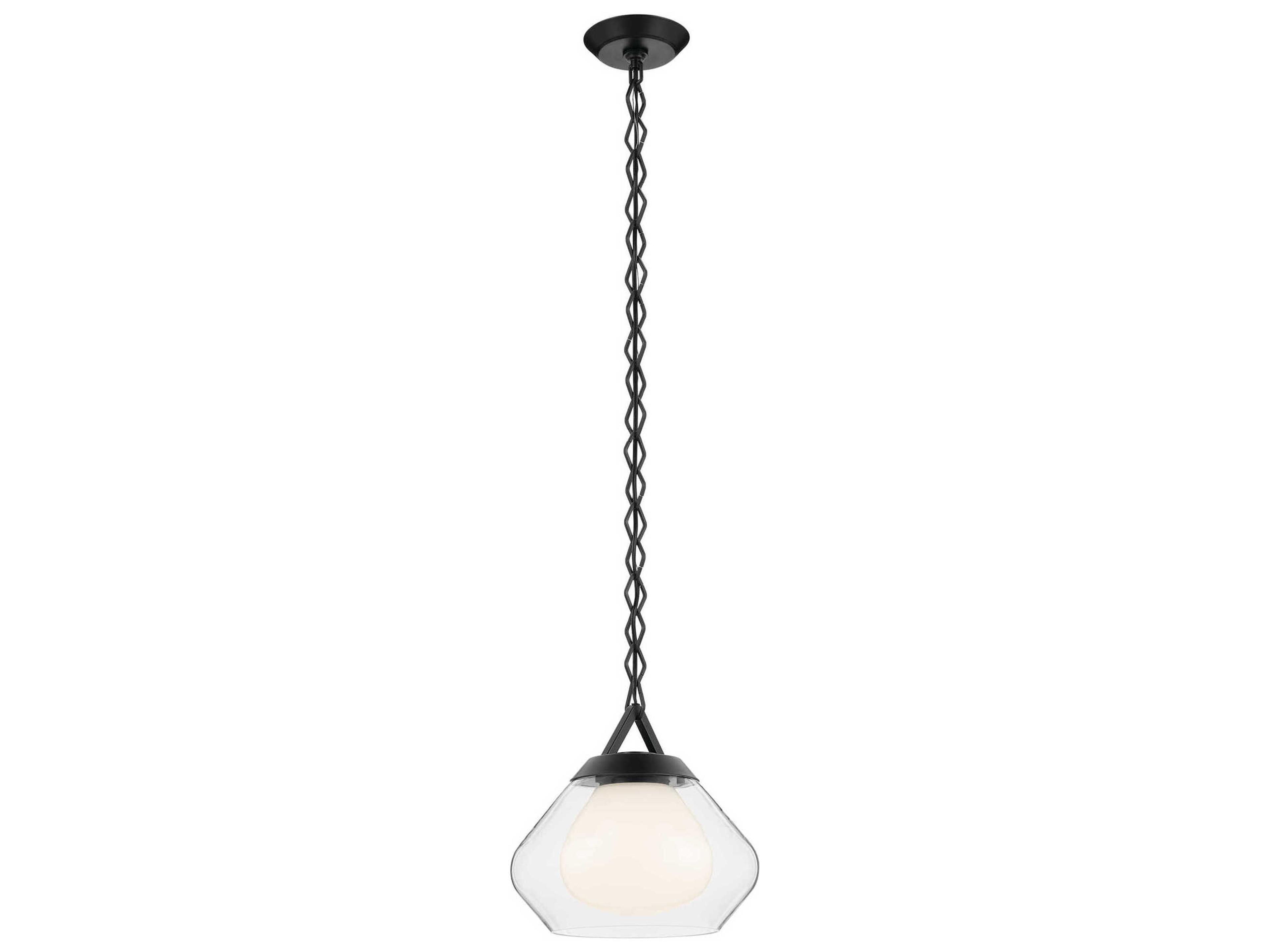 Kichler Nella 1-Light Black Mini Pendant