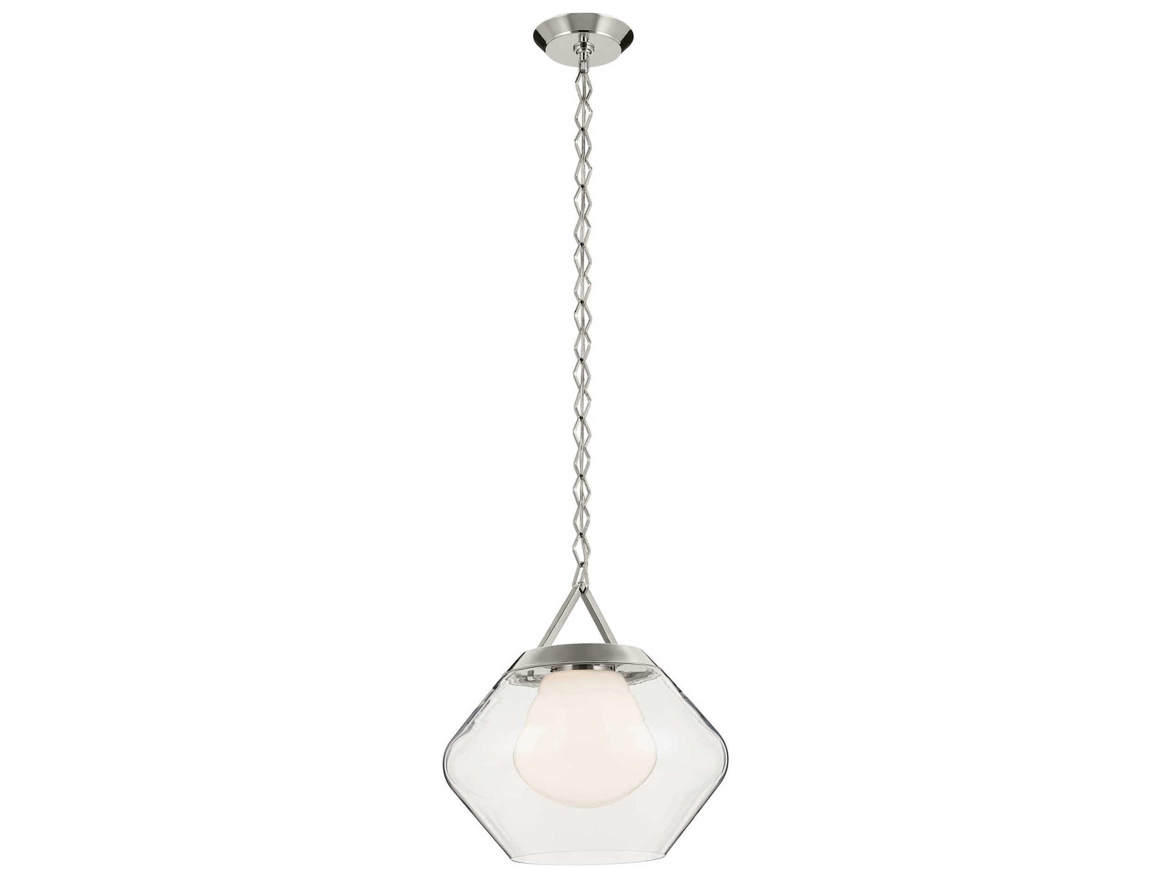 Kichler Nella 1-Light Polished Nickel Pendant