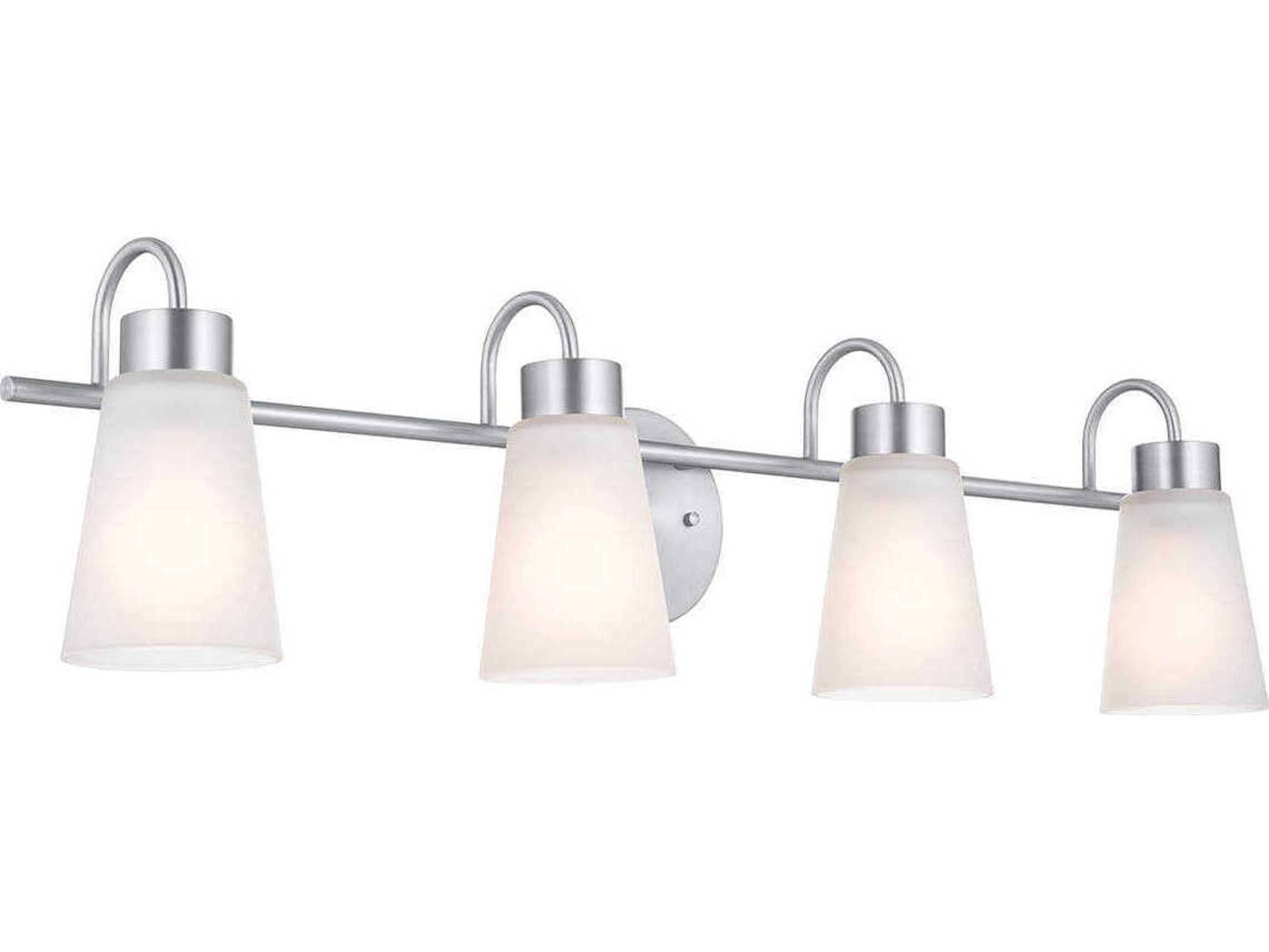 Kichler Erma 4-Light Brushed Nickel Glass Vanity Light