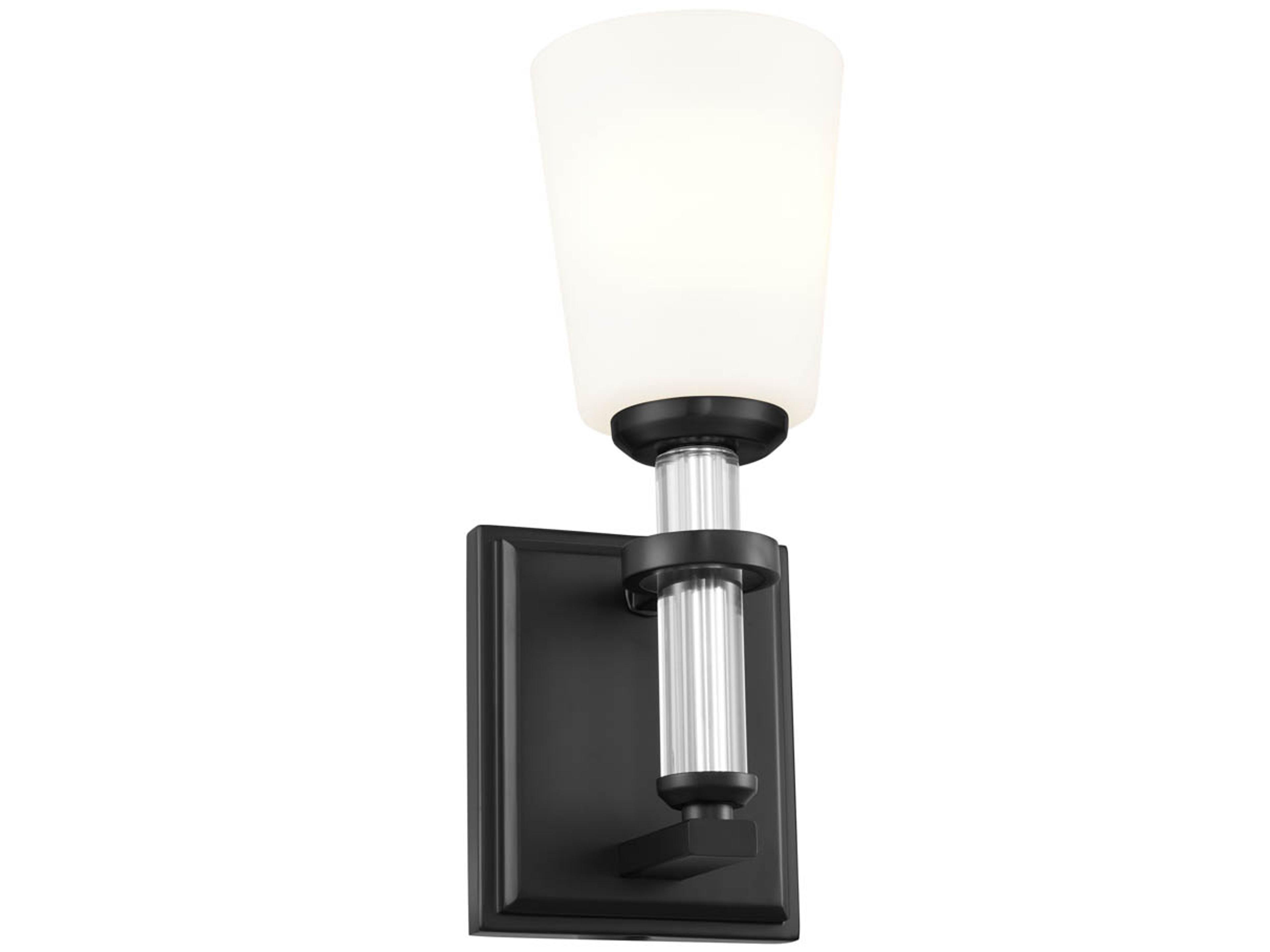 Kichler Rosalind 1-Light Black Crystal Wall Sconce