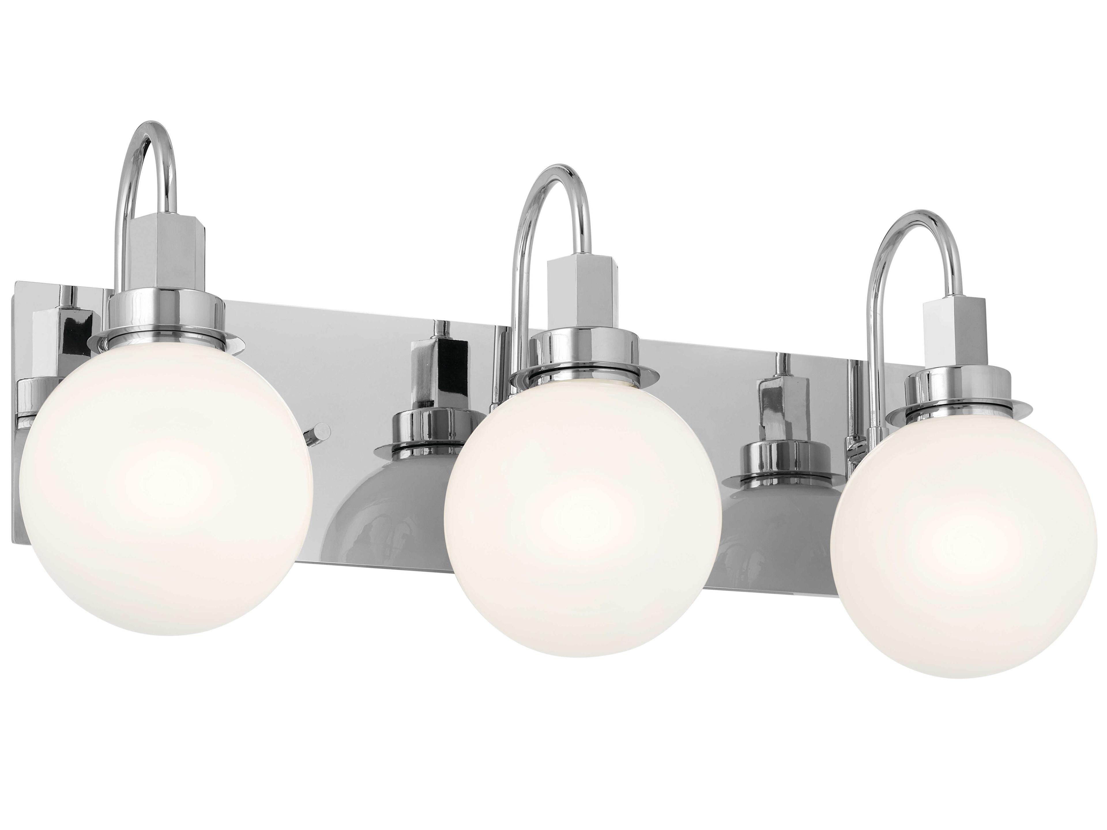 Kichler Hex 3-Light Chrome Glass Vanity Light