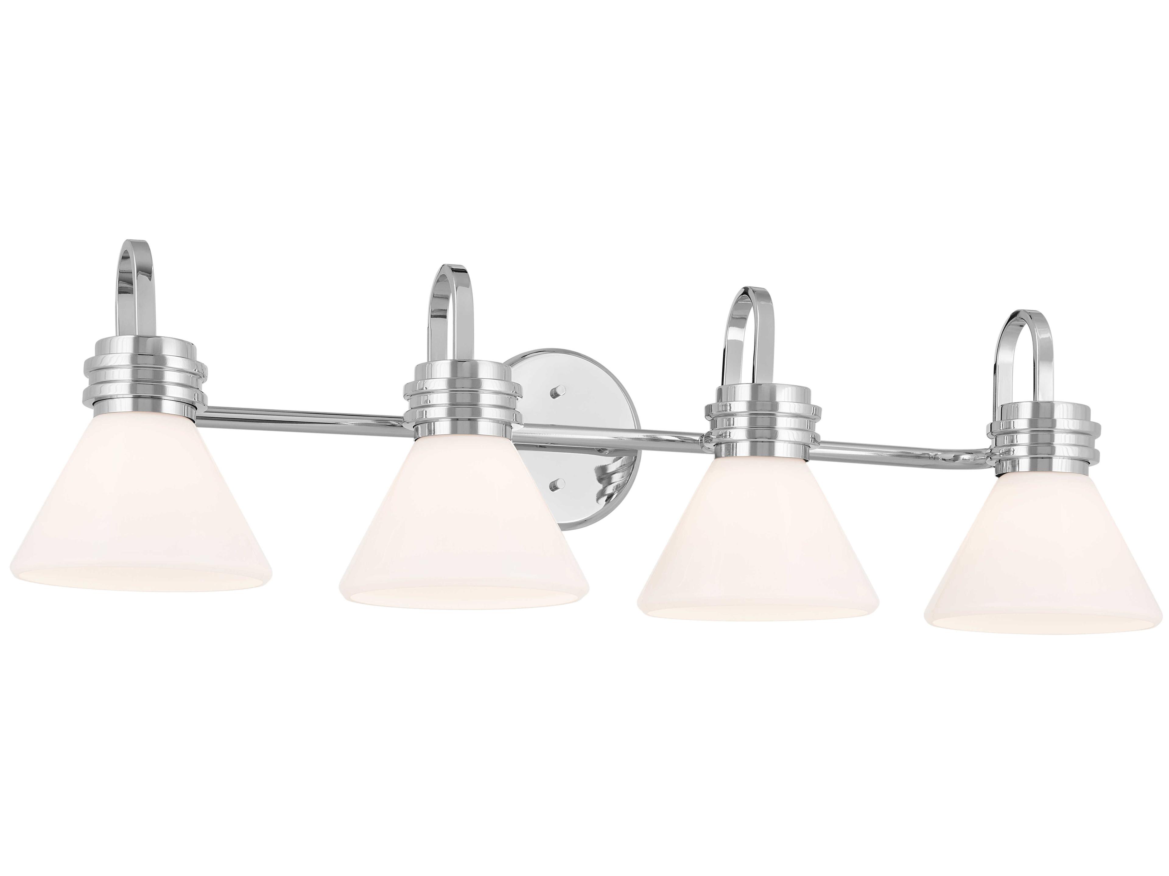 Kichler Farum 4-Light Chrome Glass Vanity Light