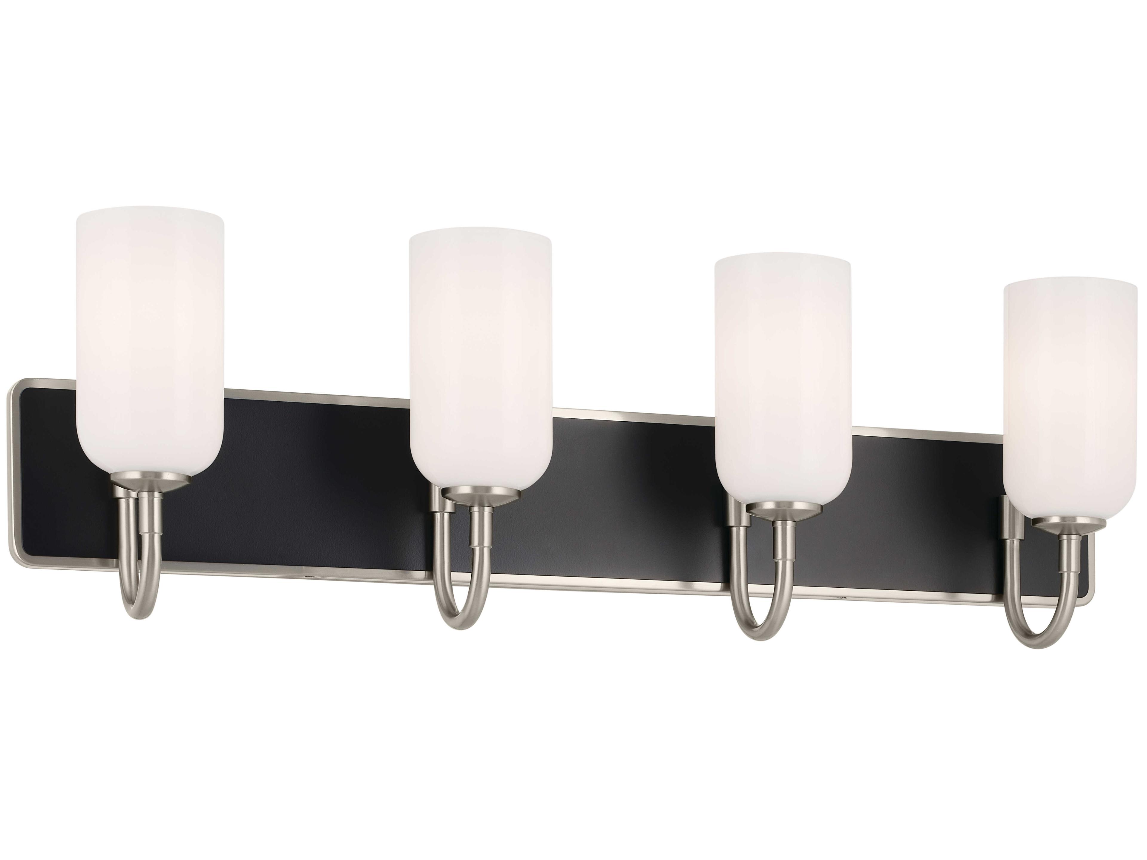 Kichler Solia 4-Light Brushed Nickel Glass Vanity Light