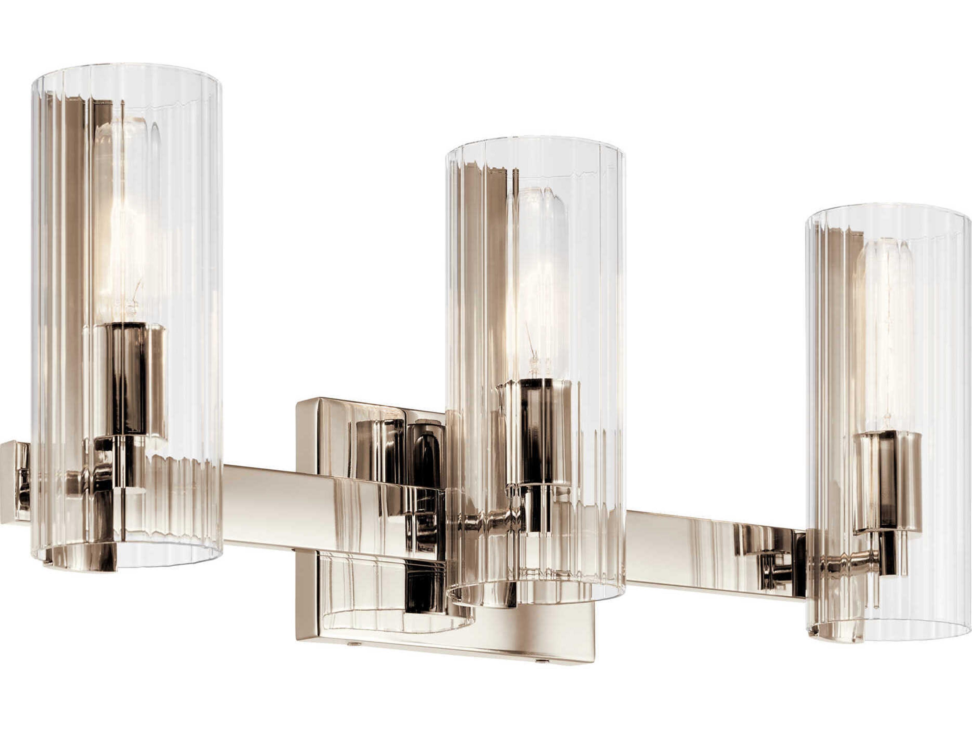 Kichler Jemsa 3-Light Polished Nickel Vanity Light