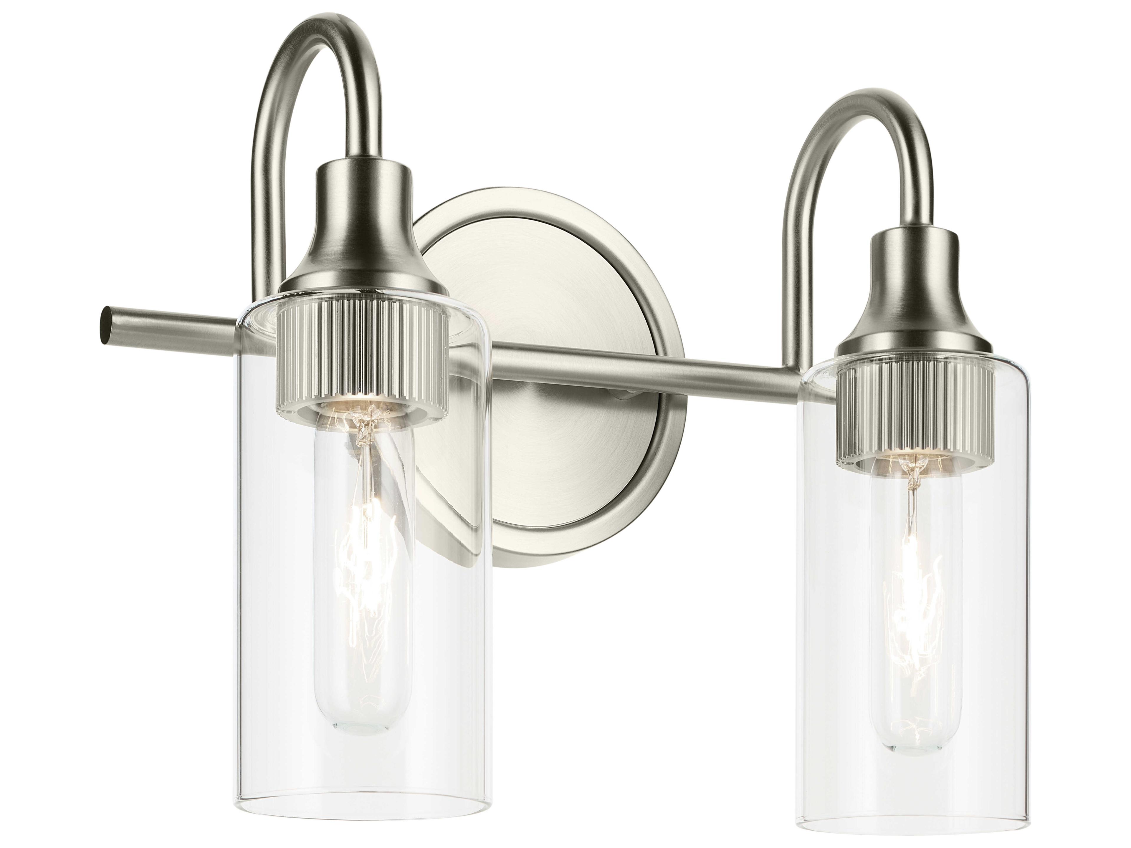 Kichler Kavi 2-Light Brushed Nickel Vanity Light
