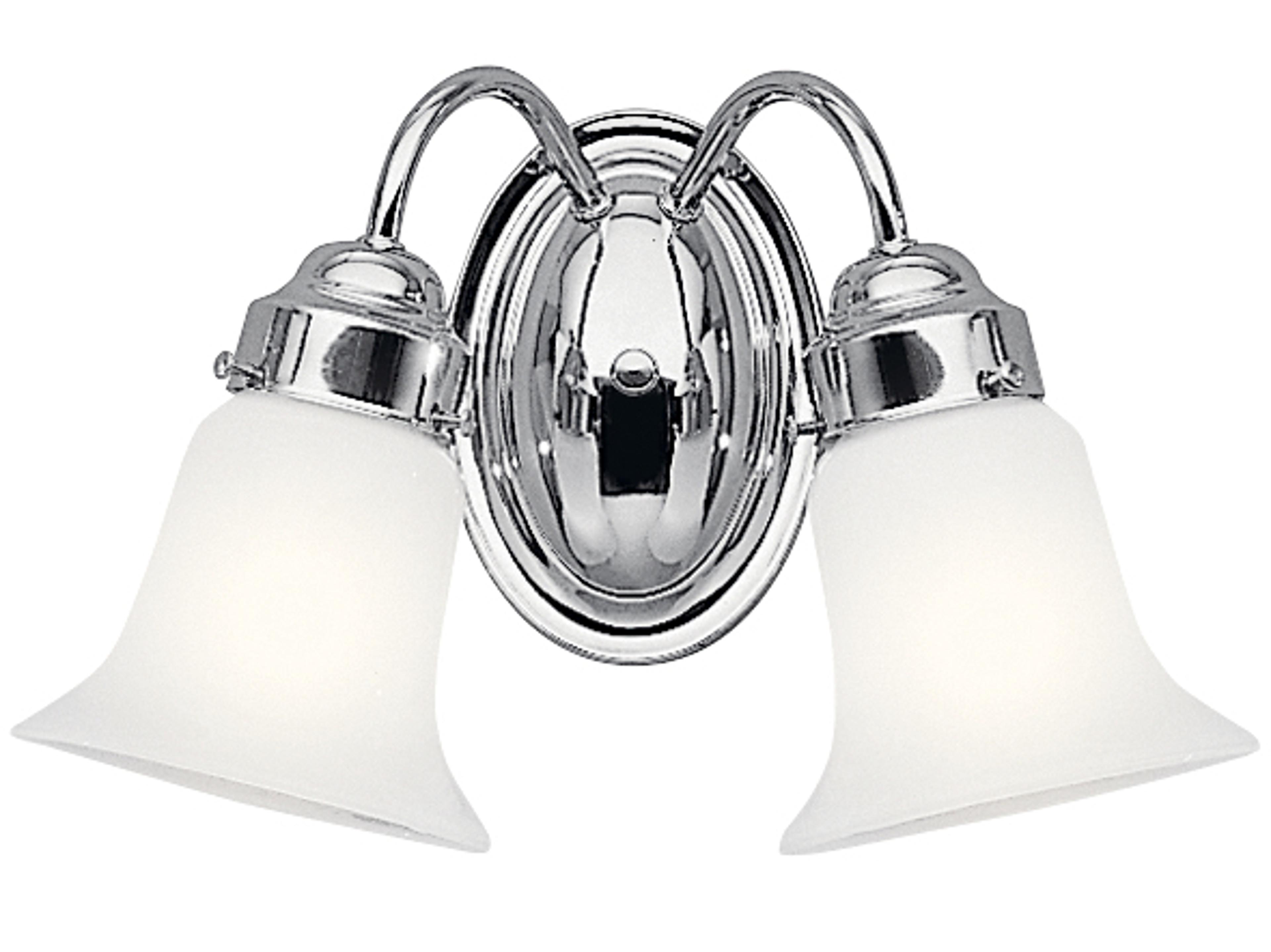 Kichler 2-Light Chrome Glass Vanity Light