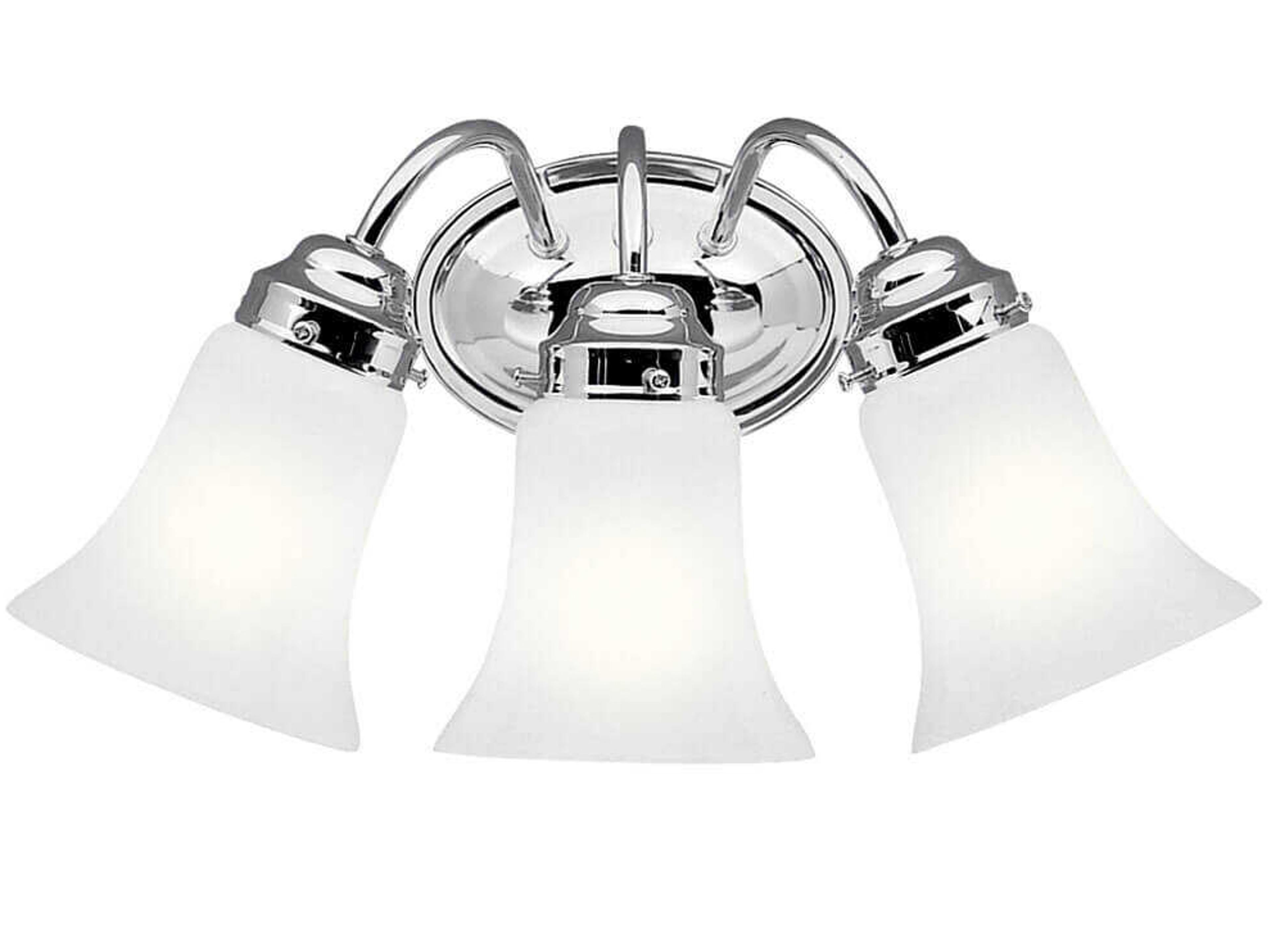 Kichler 3-Light Chrome Glass Vanity Light