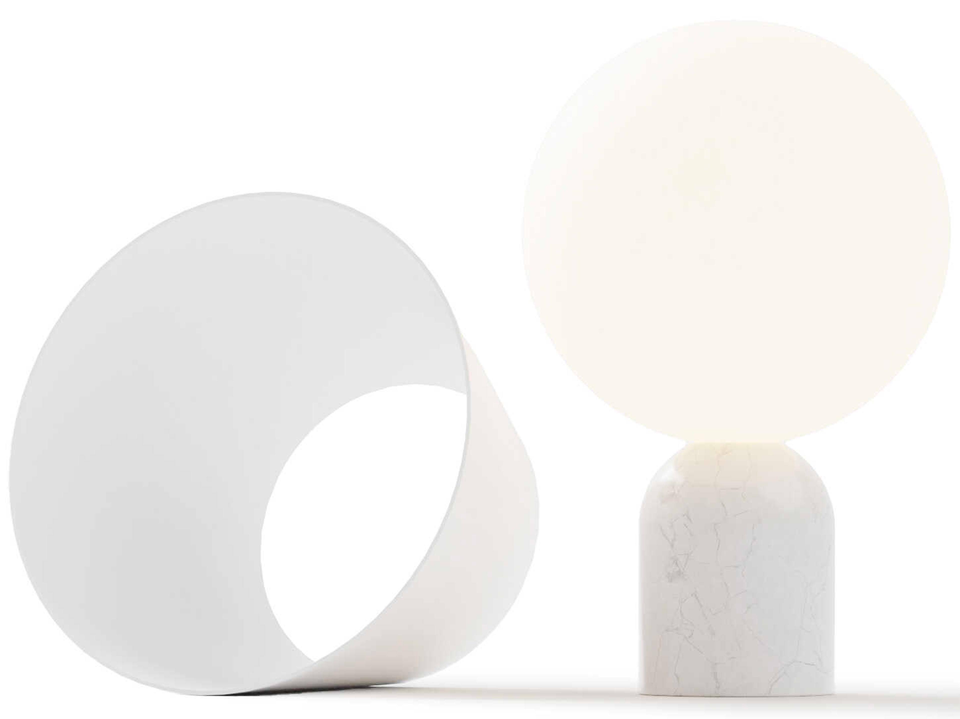 Koncept Dude Carrara White Table Lamp