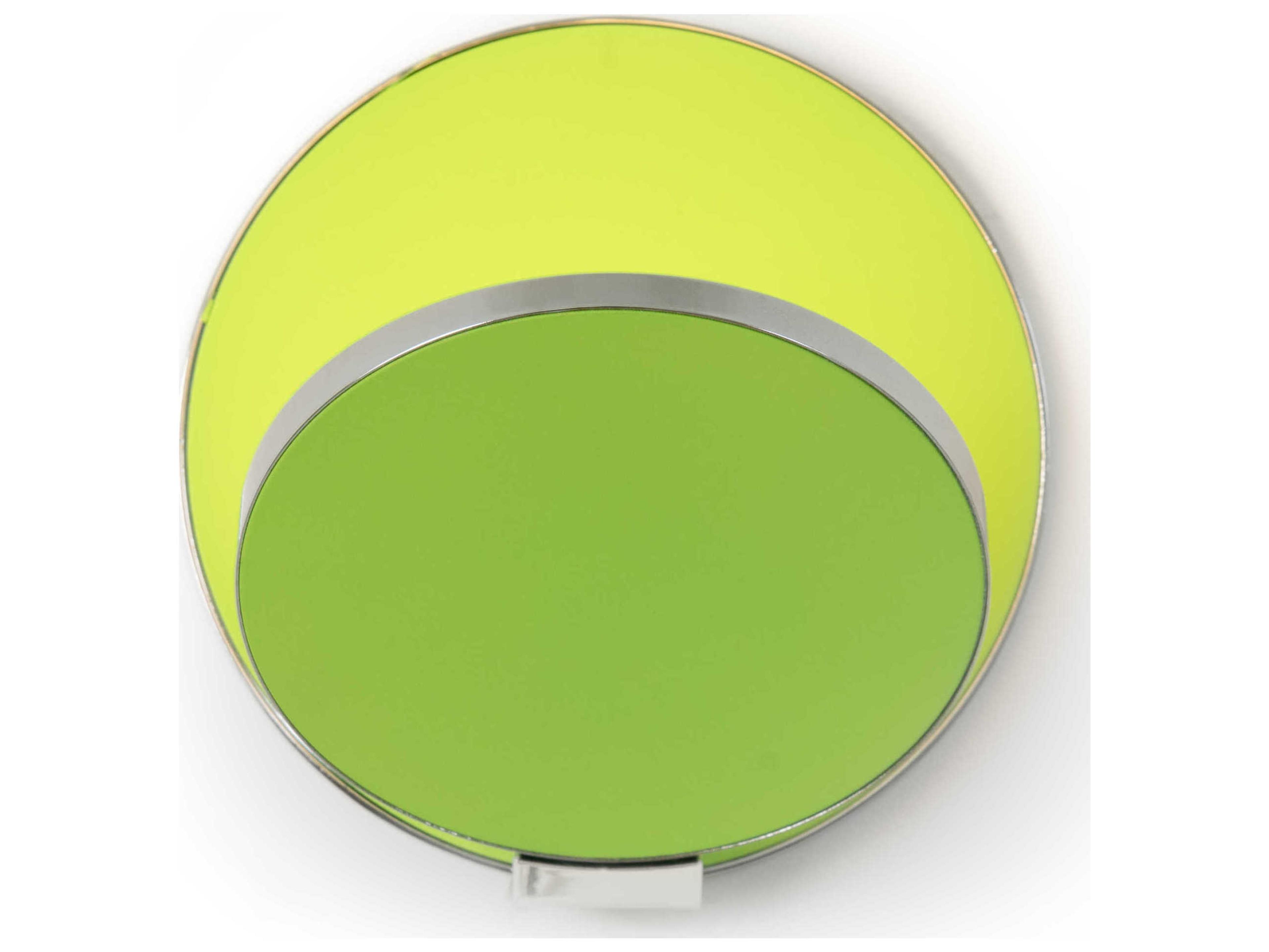 Koncept Gravy Chrome Body Matte Green Face Plates LED Wall Sconce