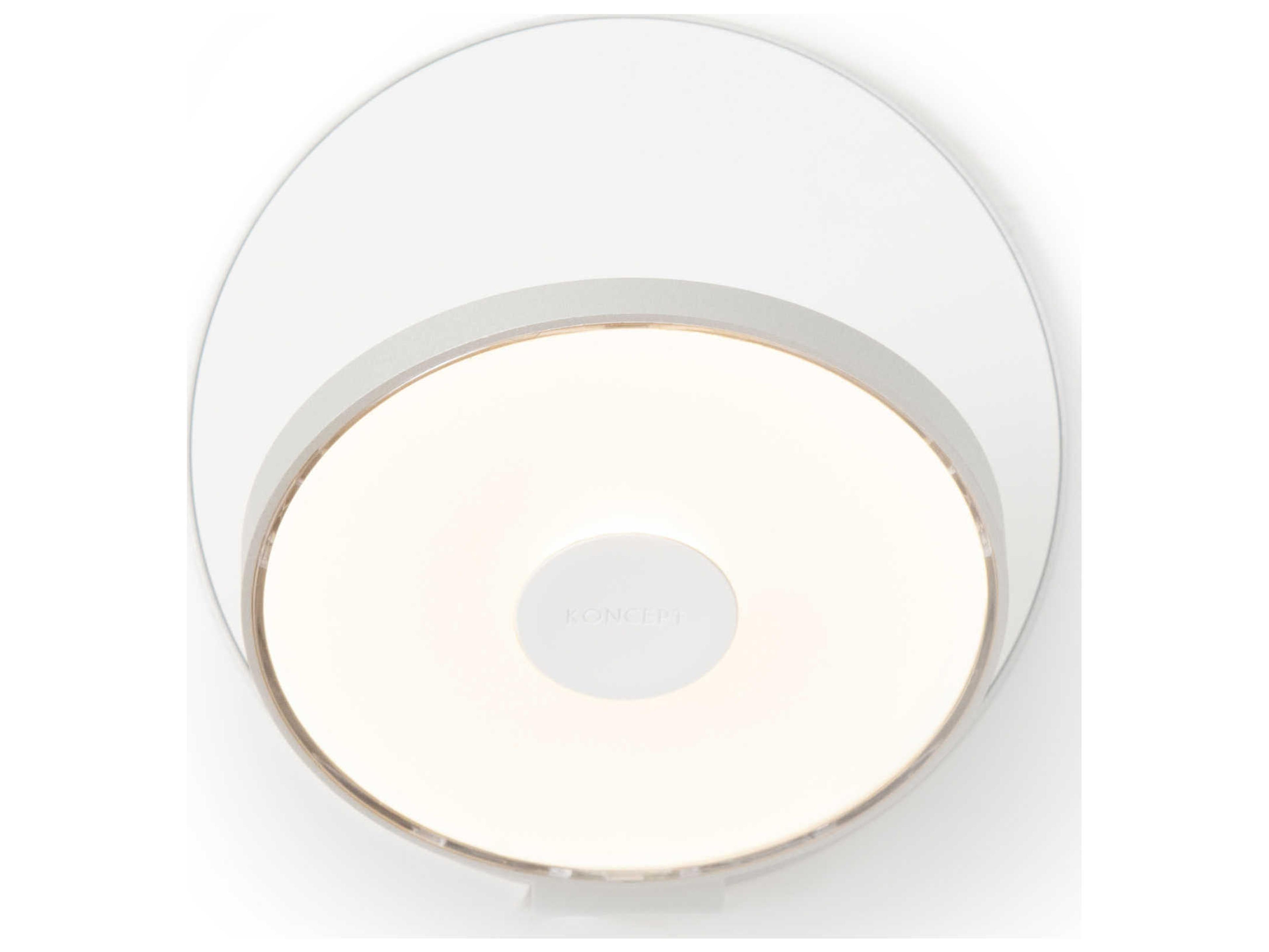 Koncept Gravy Silver Body Matte White Plates LED Wall Sconce