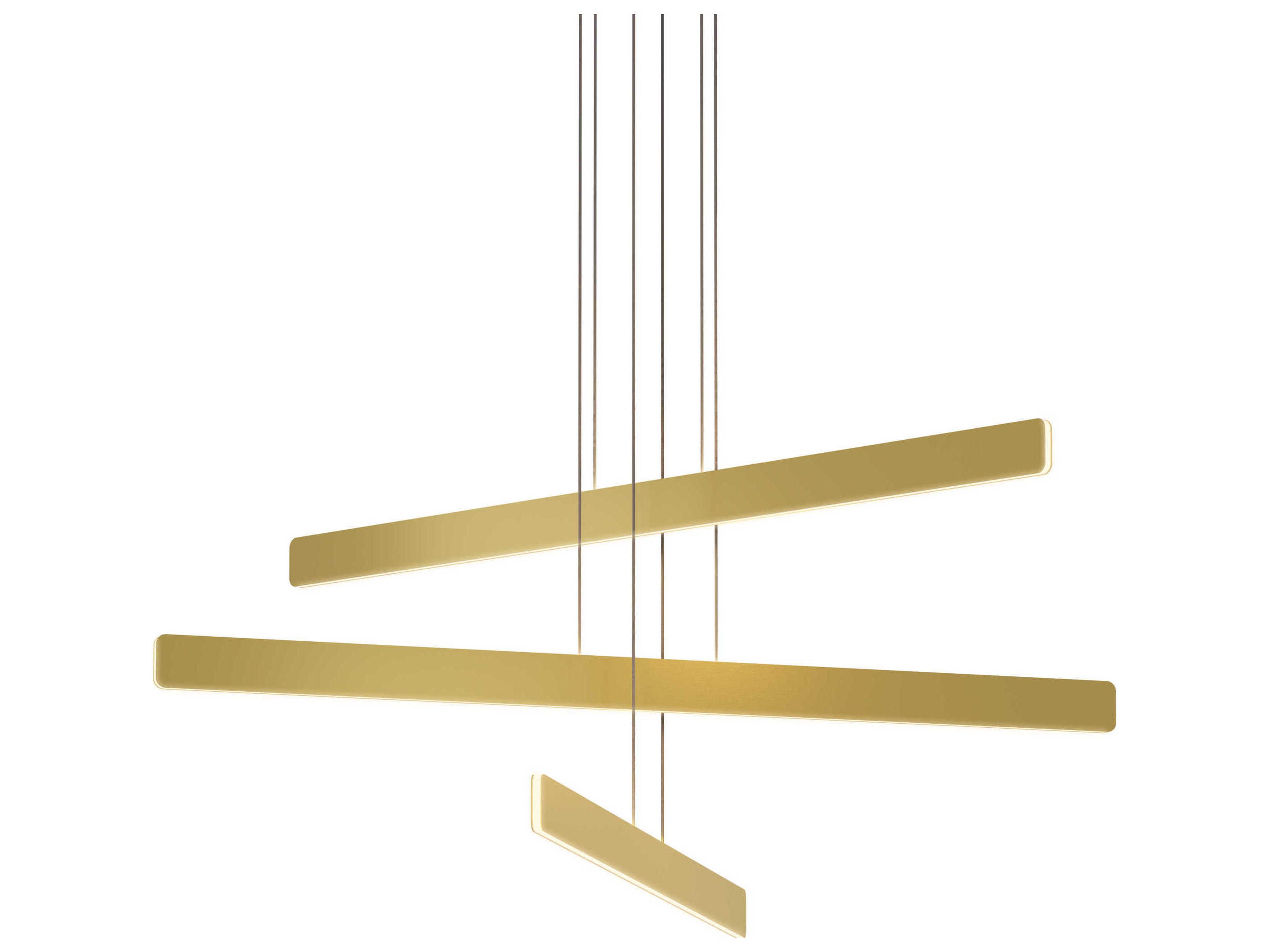 Koncept Sub 3-Light Gold LED Pendant