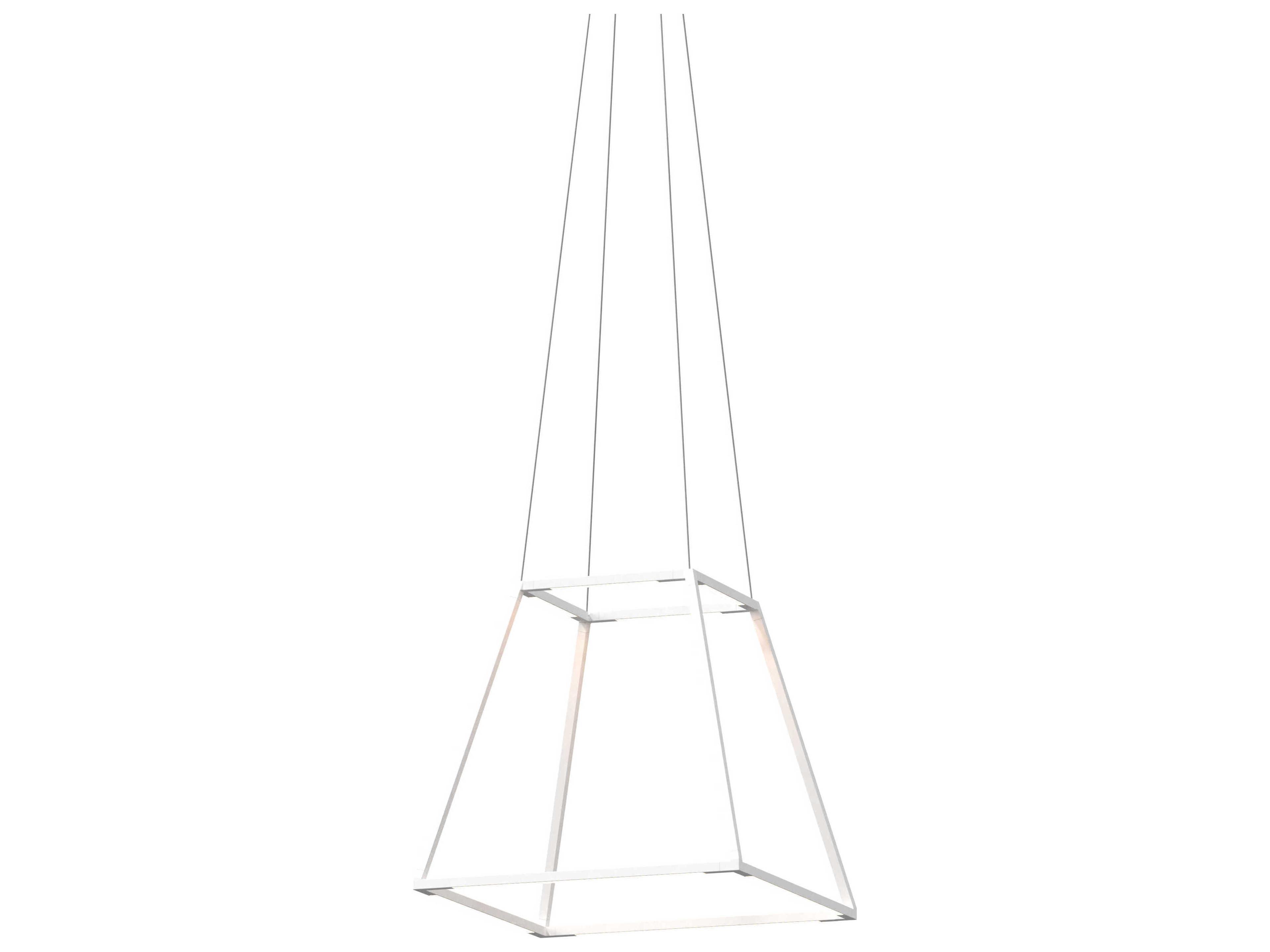 Koncept Z-bar Matte White LED Geometric Linear Pendant