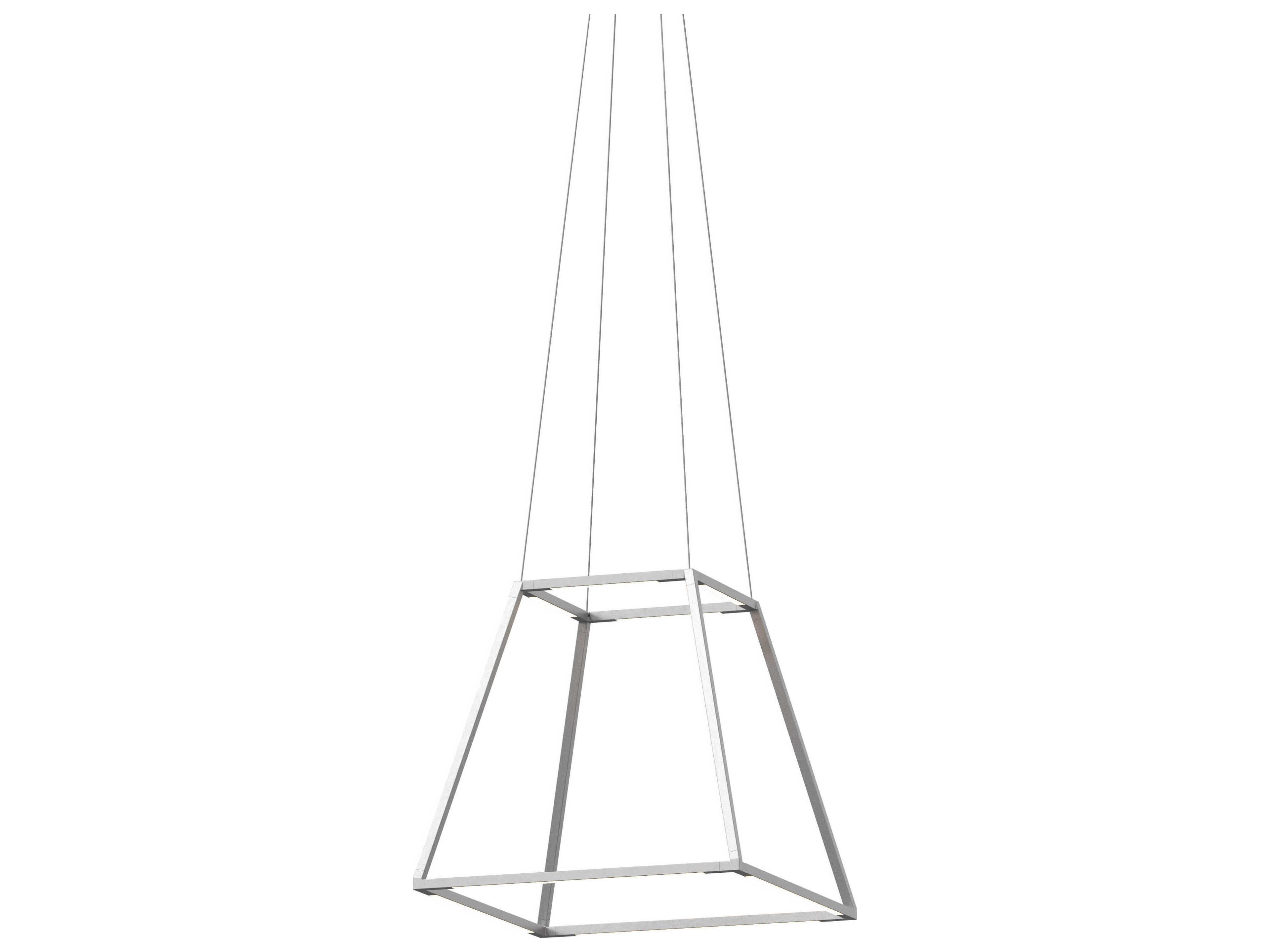 Koncept Z-bar Silver LED Geometric Linear Pendant