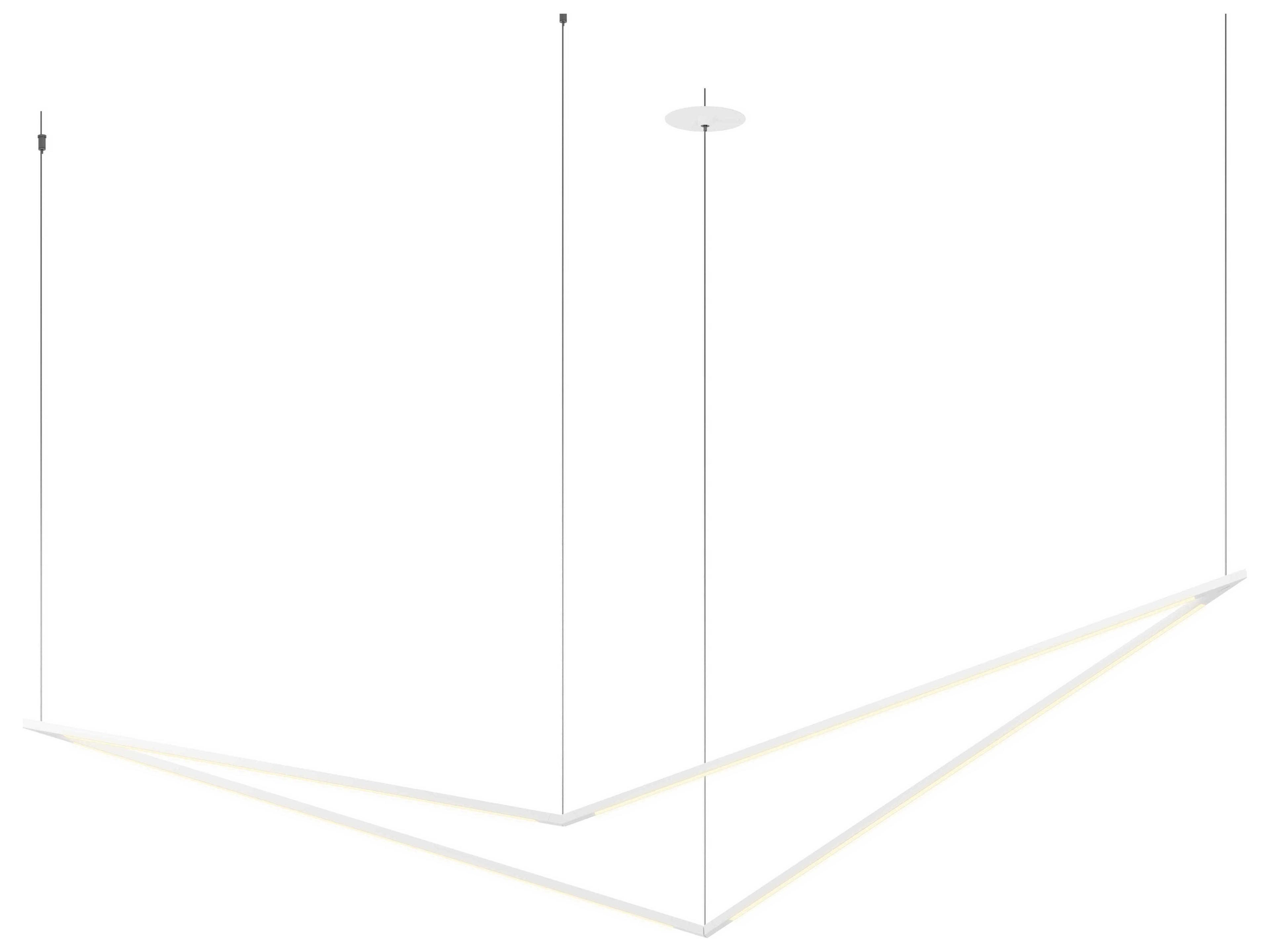 Koncept Z-bar Matte White LED Linear Island Pendant
