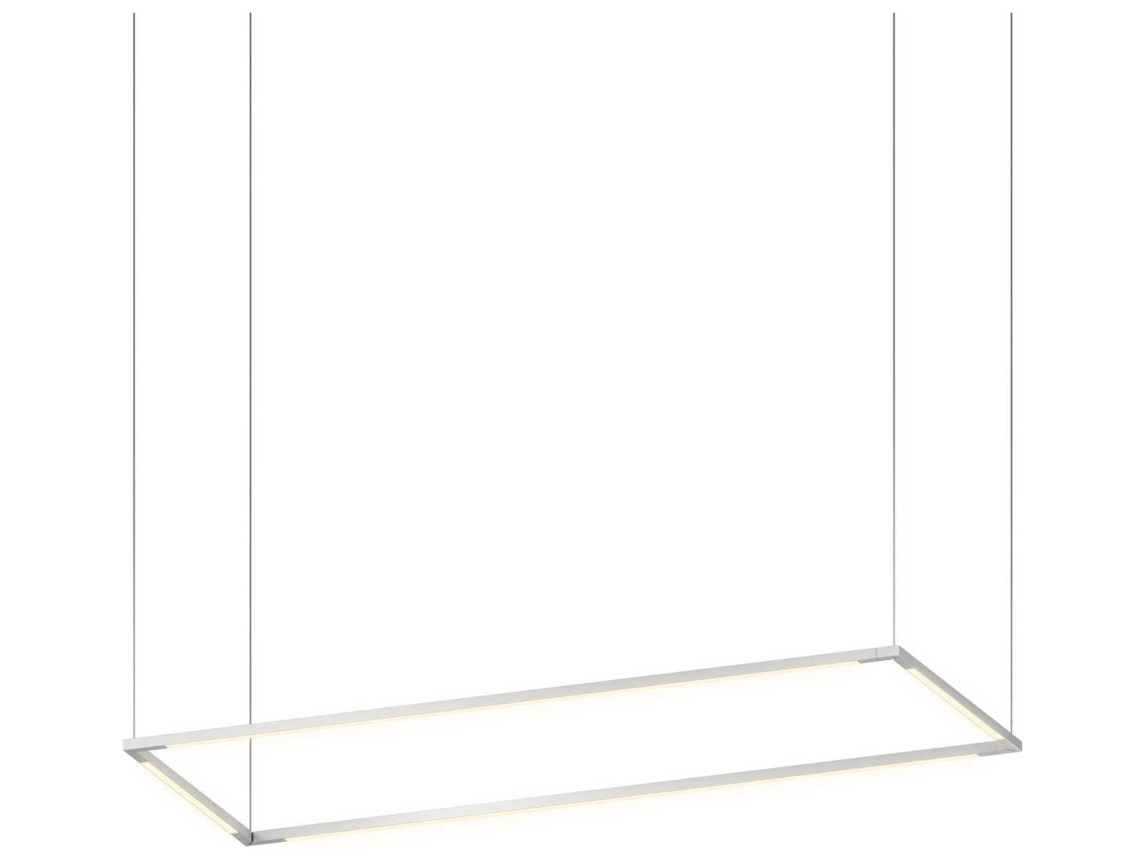 Koncept Z-bar Silver LED Geometric Island Pendant