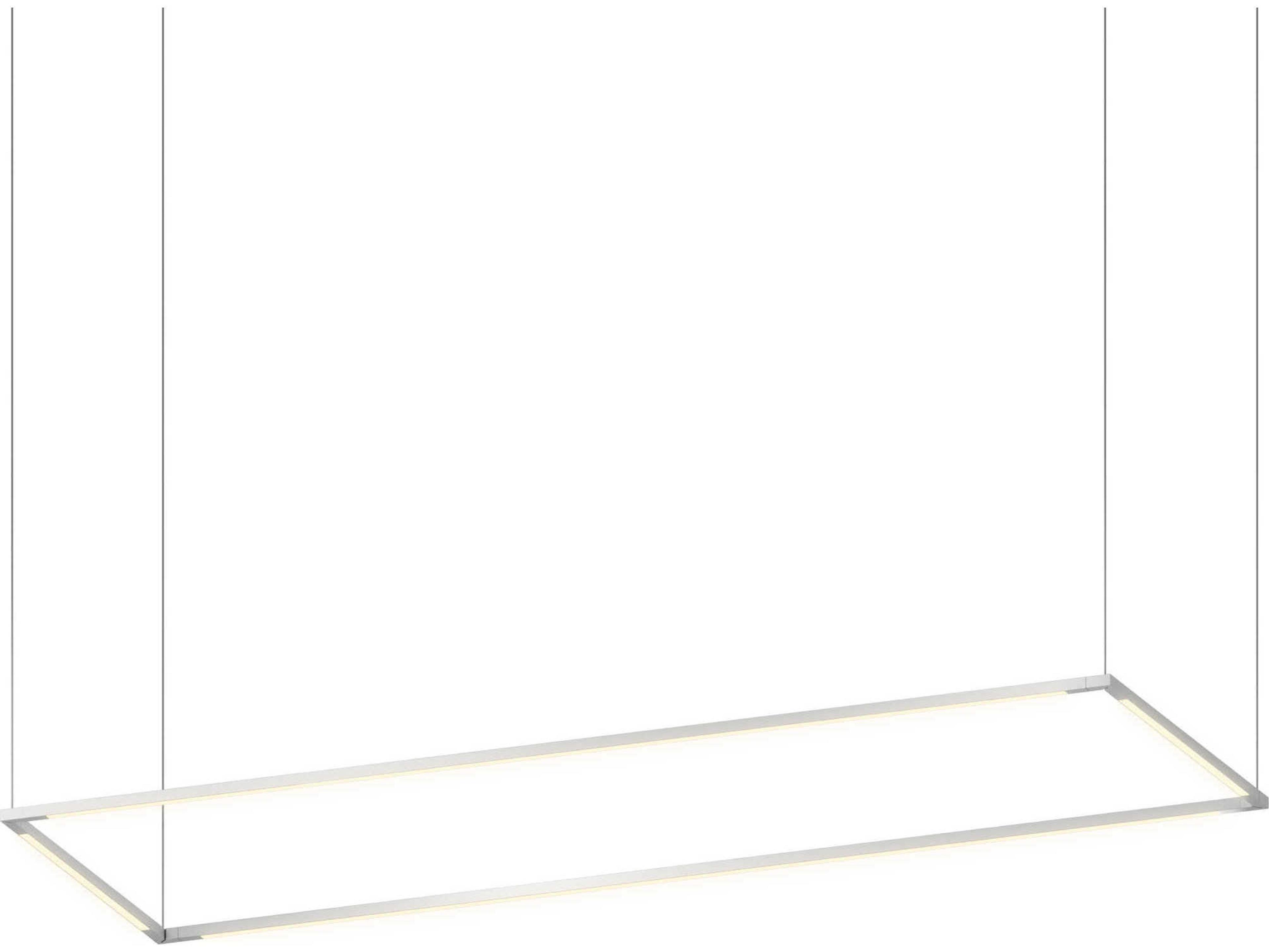 Koncept Z-bar Silver LED Geometric Island Pendant