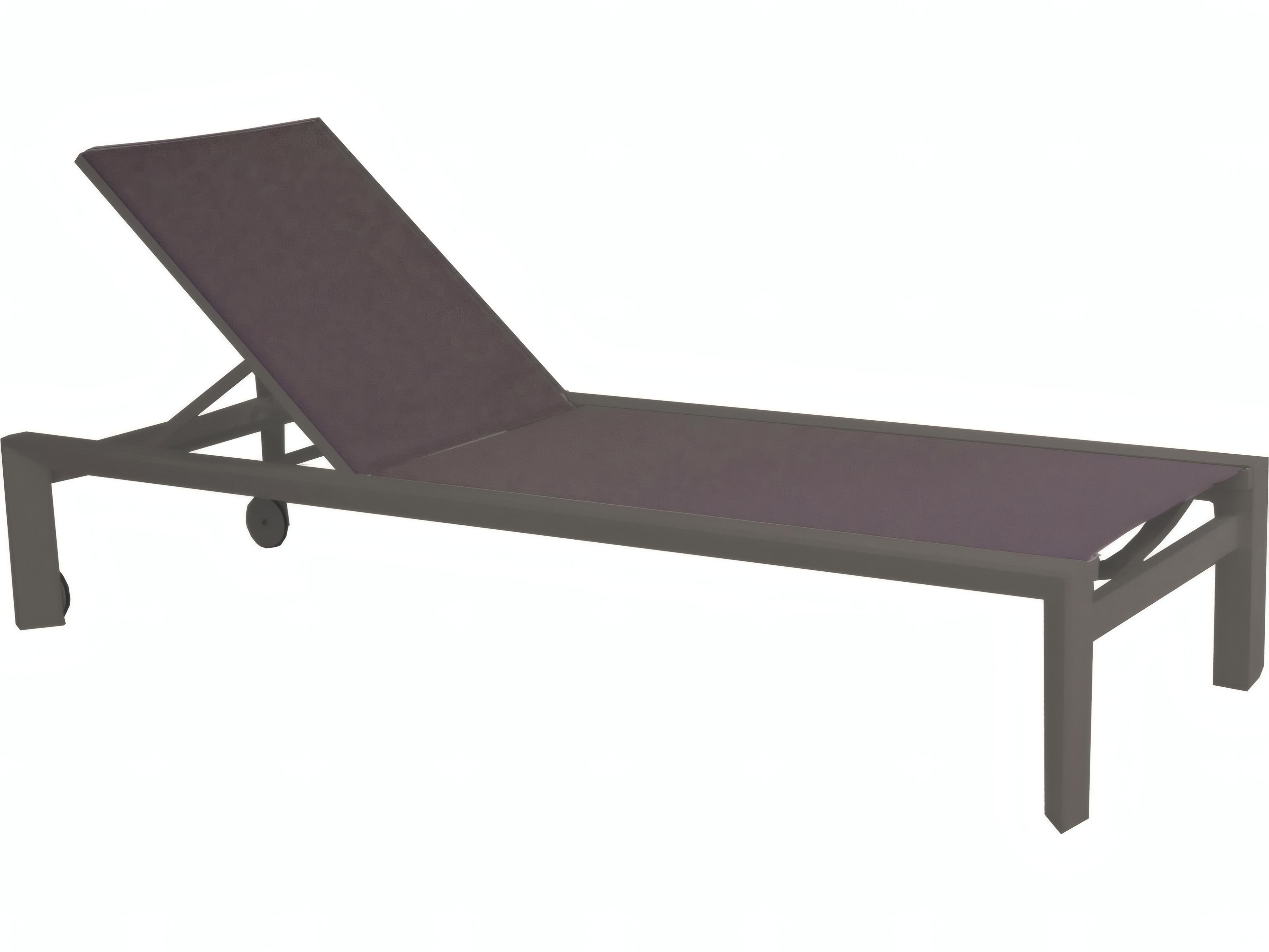 Kettler Delta Aluminum Lava Multi-Position Outdoor Patio Chaise Lounge in Carbon