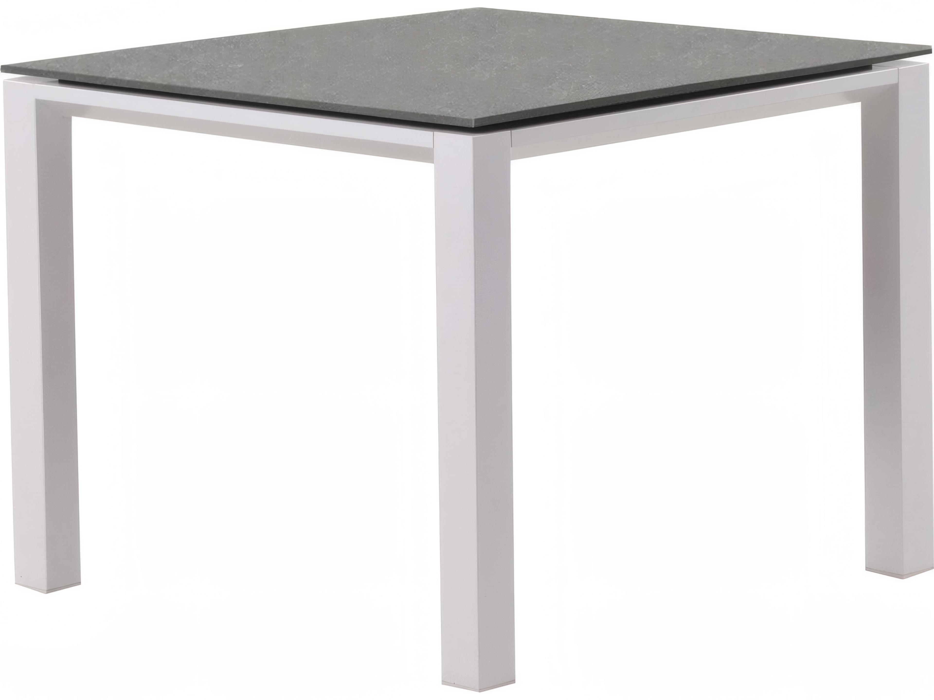 Kettler Concept Aluminum White Square Ceramic Top Outdoor Patio Dining Table