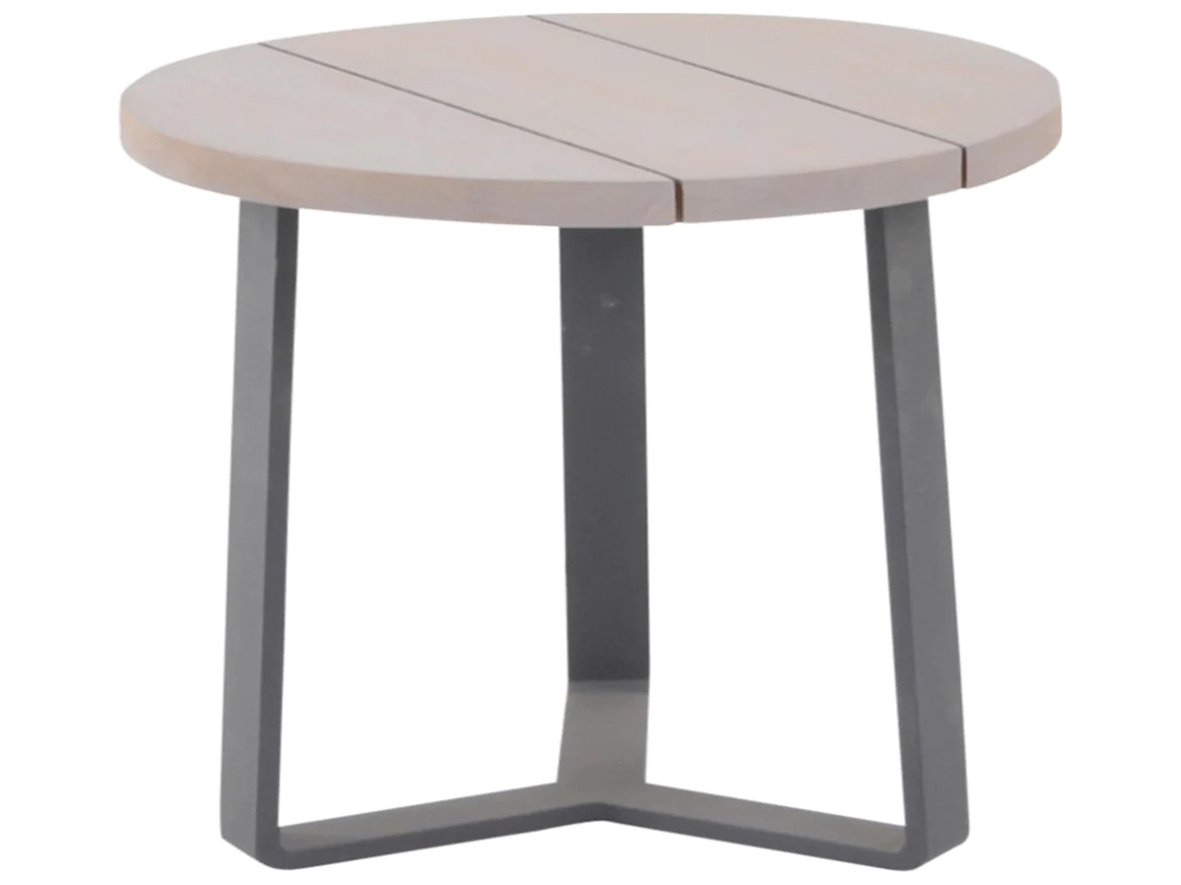 Kettler Amazon Closeout Aluminum Dia Round Patio End Table with Poly Top