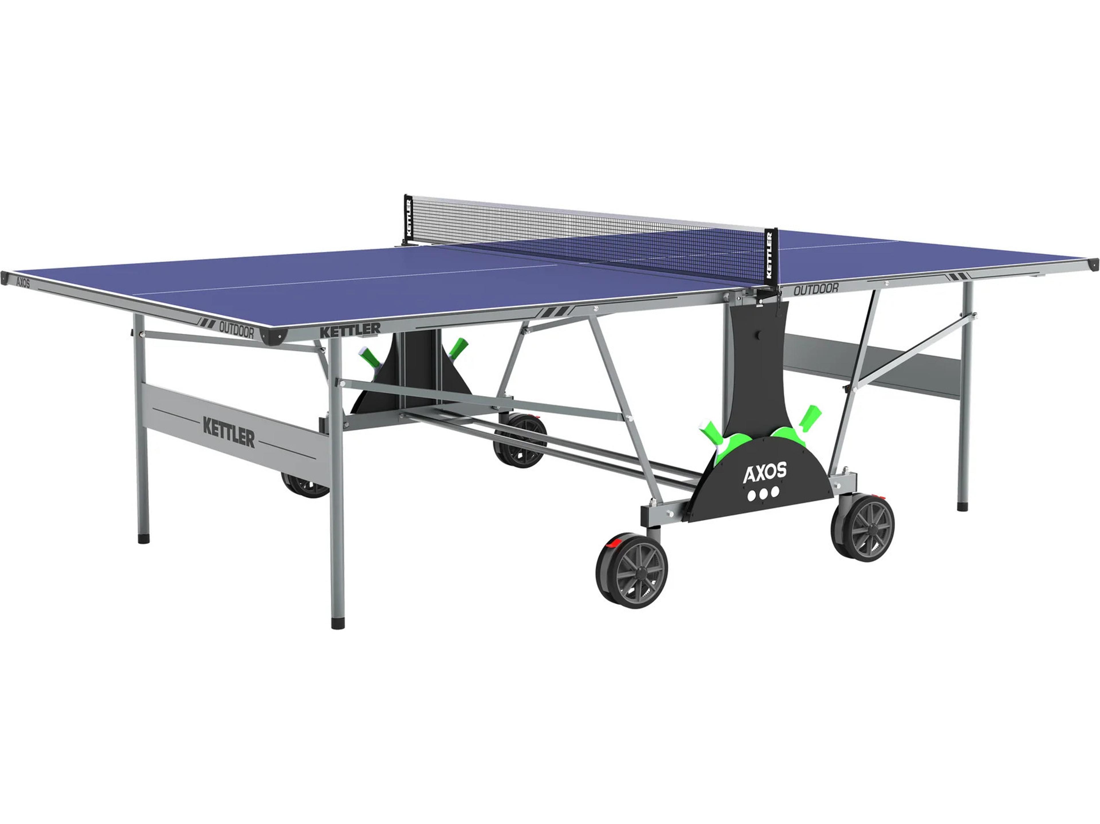 Kettler Axos Outdoor Table Tennis Table 2-Player Bundle
