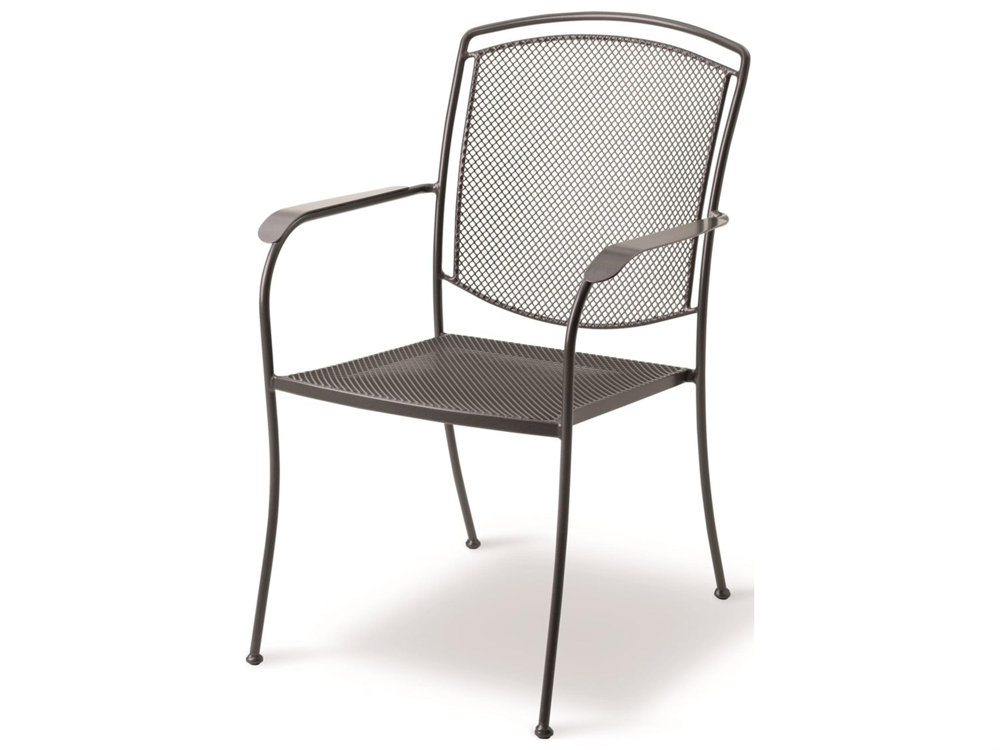 Kettler Henley Steel Gray Stackable Outdoor Dining Arm Chair