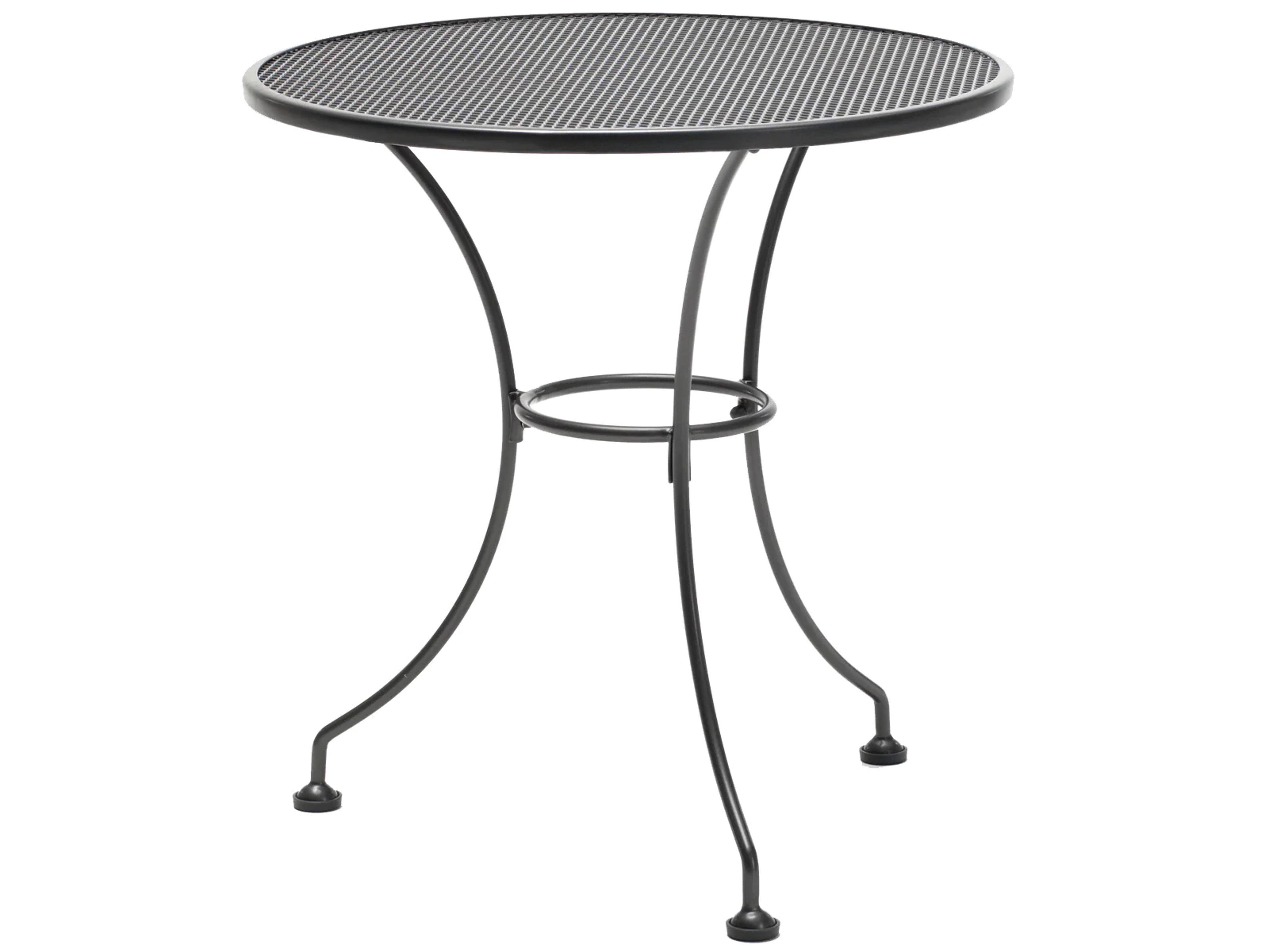 Kettler Mesh Steel Gray Round Outdoor Bistro Table