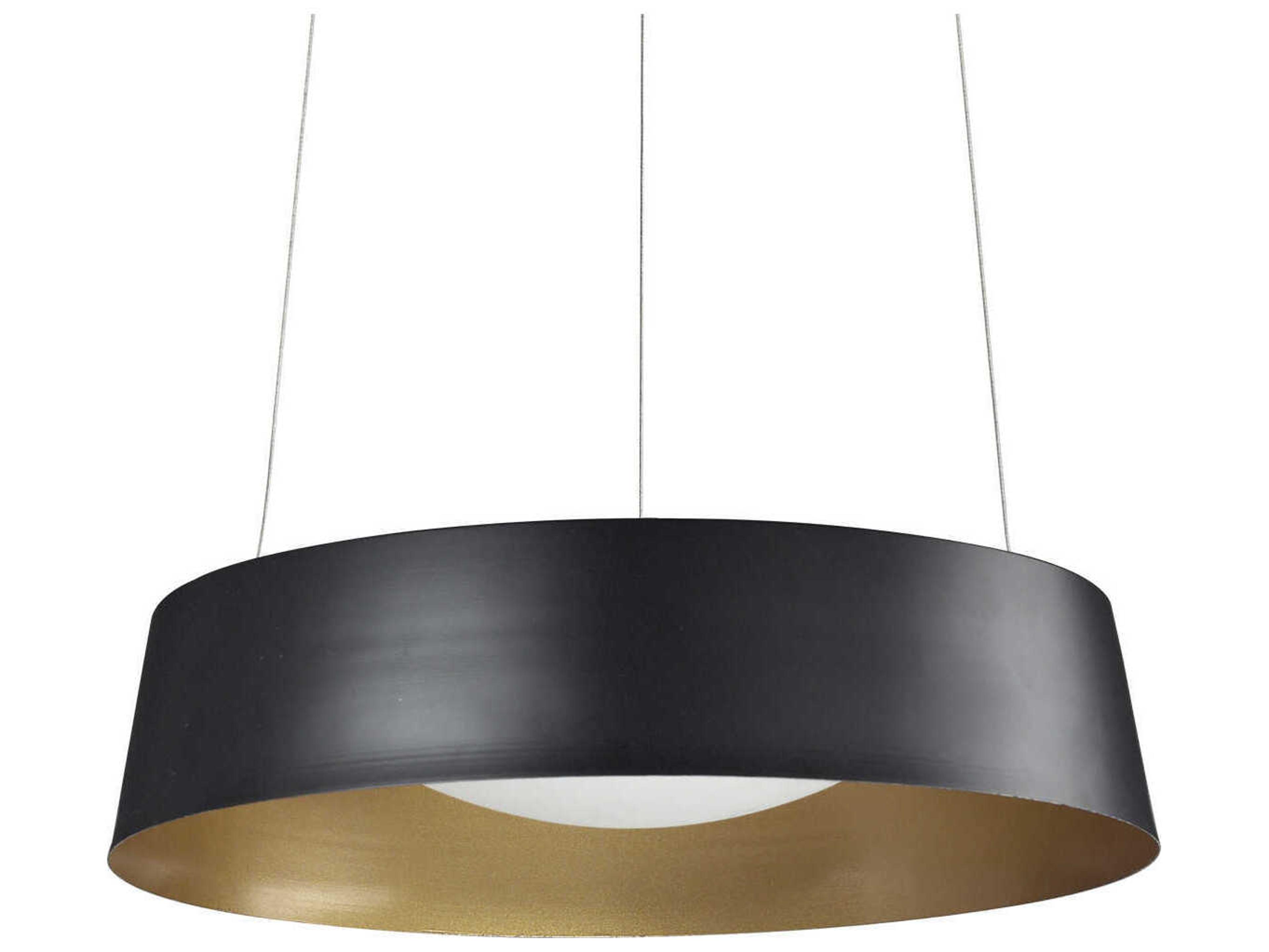 Kuzco Lighting Sampson Black Drum Pendant