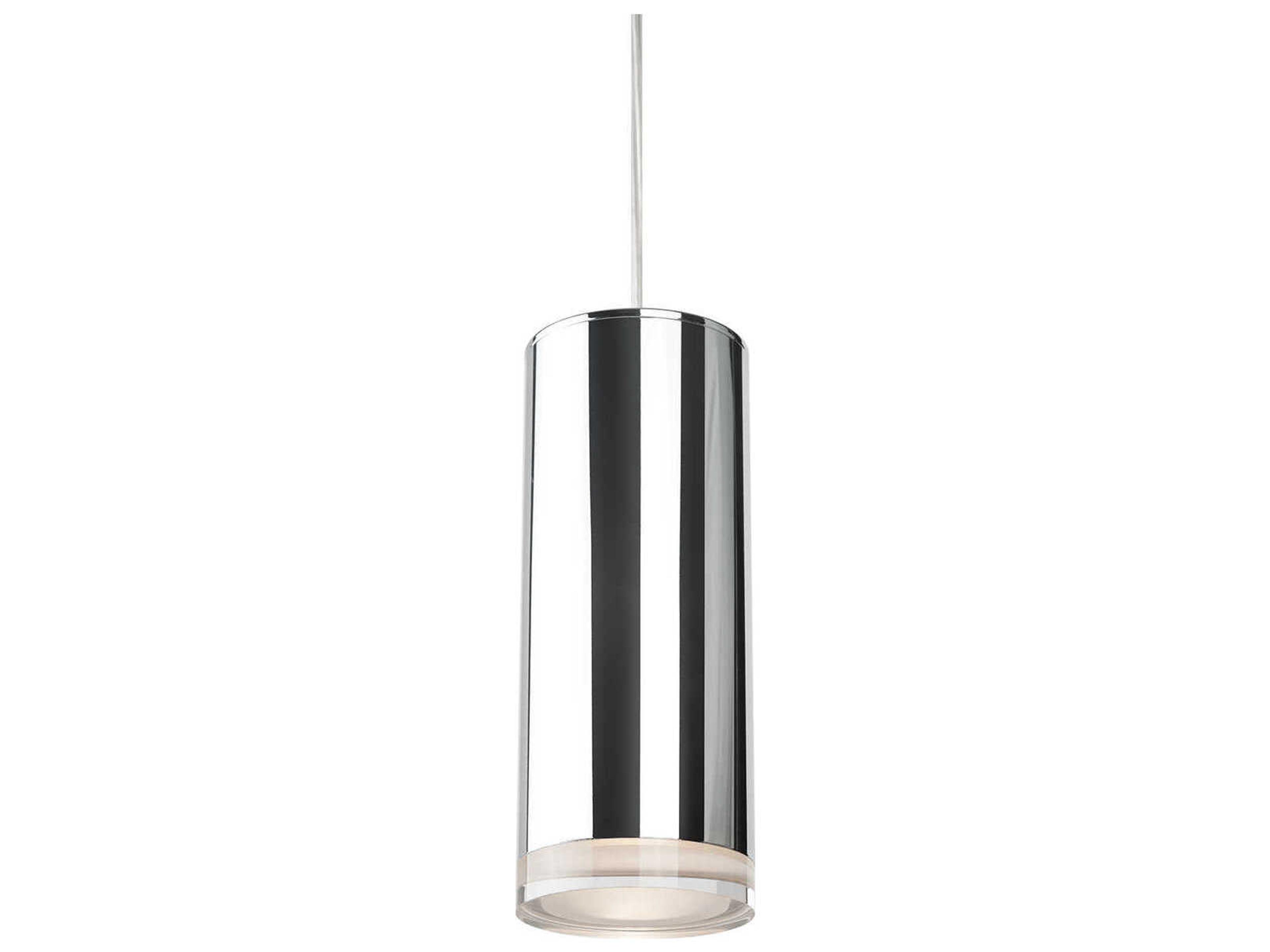 Kuzco Lighting Cameo Chrome Cylinder Mini Pendant