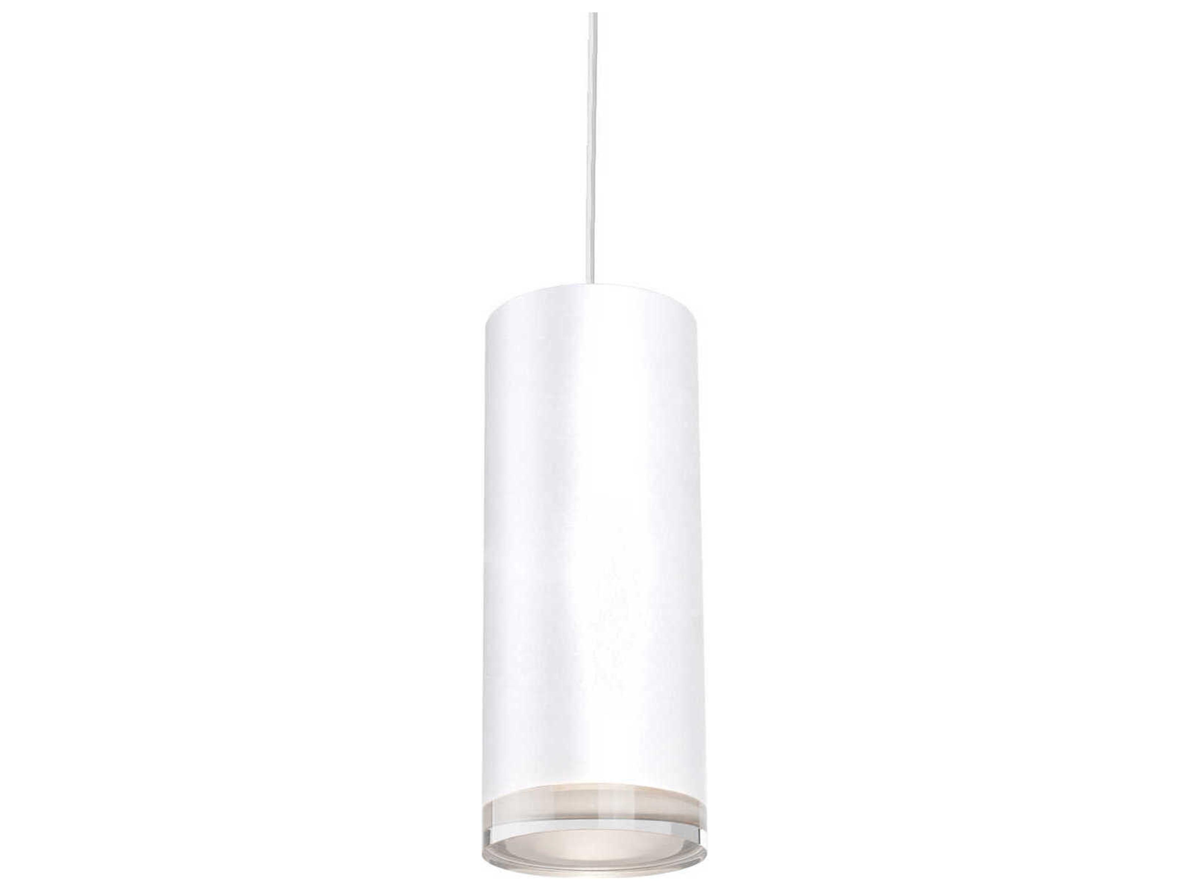 Kuzco Lighting Cameo White Cylinder Mini Pendant