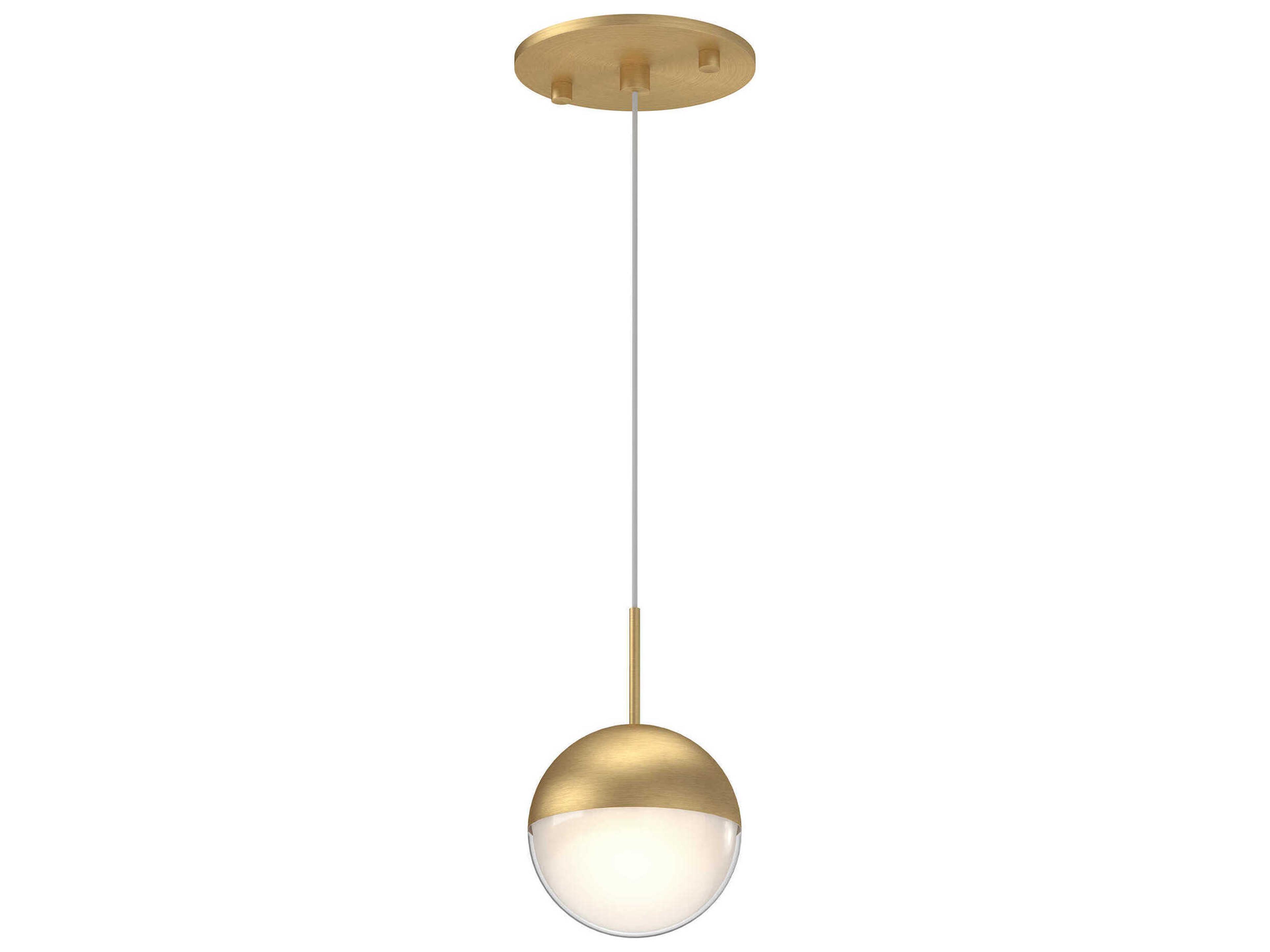 Kuzco Lighting Pluto Brushed Gold Globe Mini Pendant