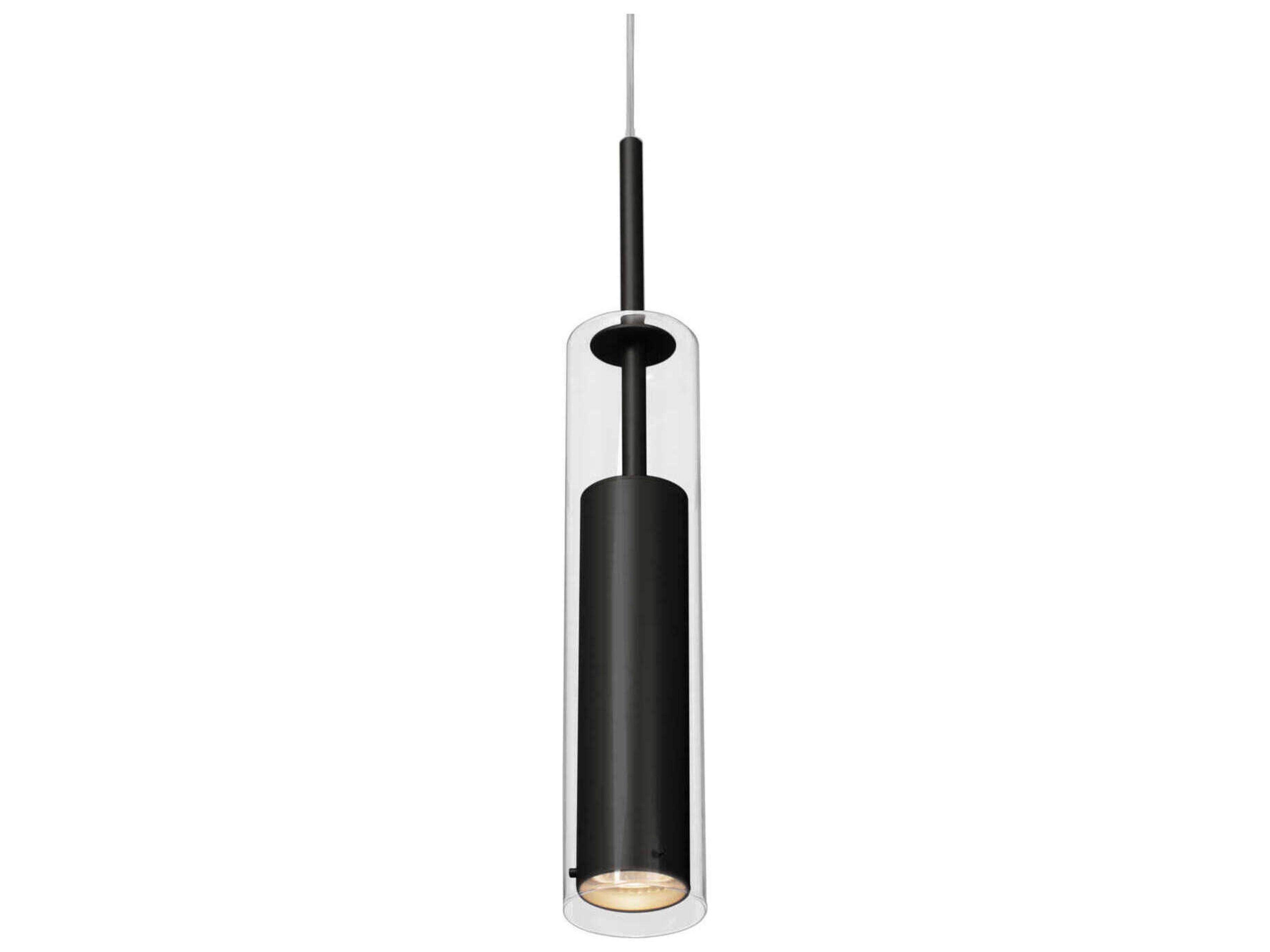 Kuzco Lighting Jarvis 1-Light Black Cylinder Mini Pendant